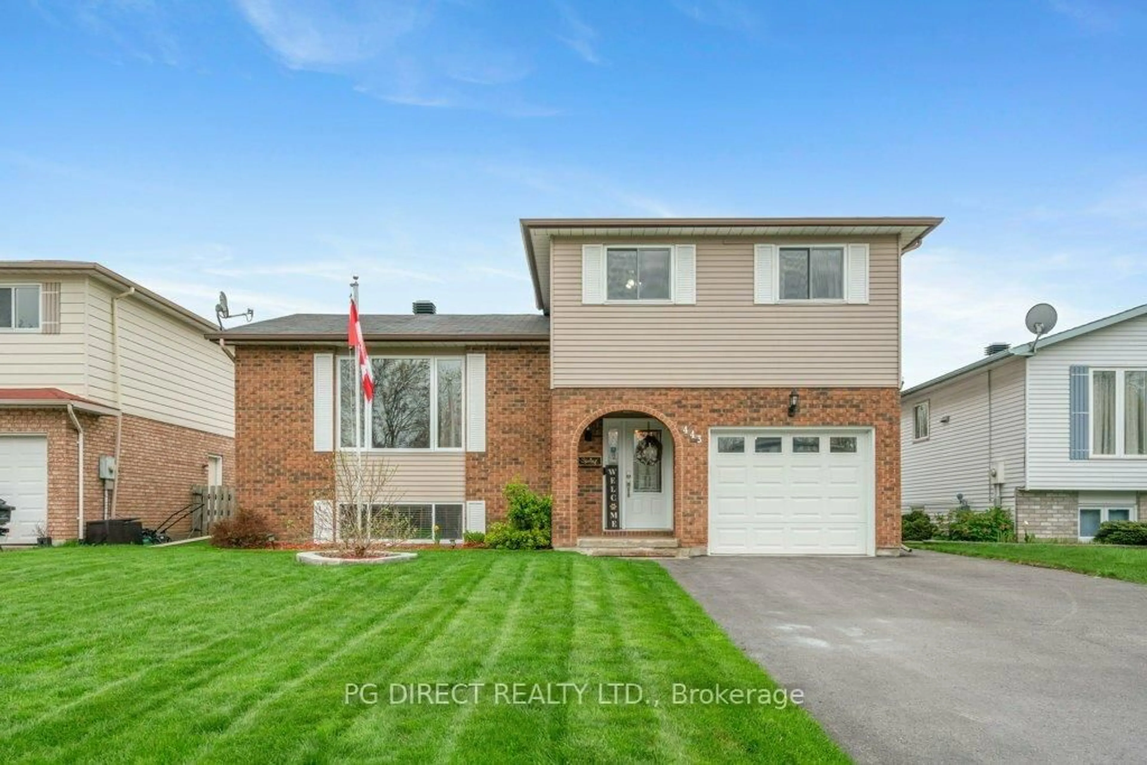 Home with brick exterior material, street for 443 Meadowvale Cres, Cornwall Ontario K6J 5M7