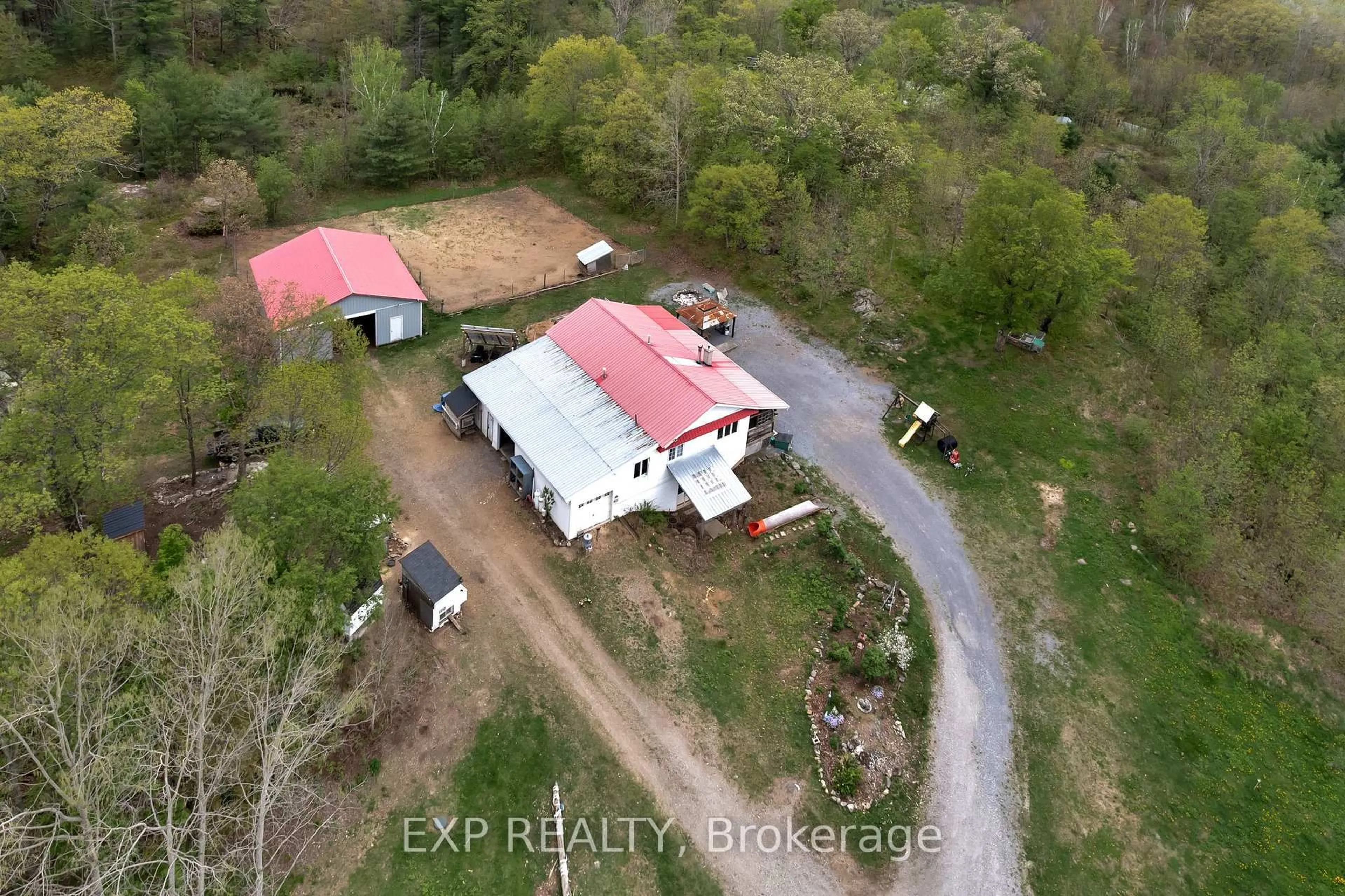 A pic from outside/outdoor area/front of a property/back of a property/a pic from drone, building for 3482 County Road 15 Rd, Arden Ontario K0H 1B0