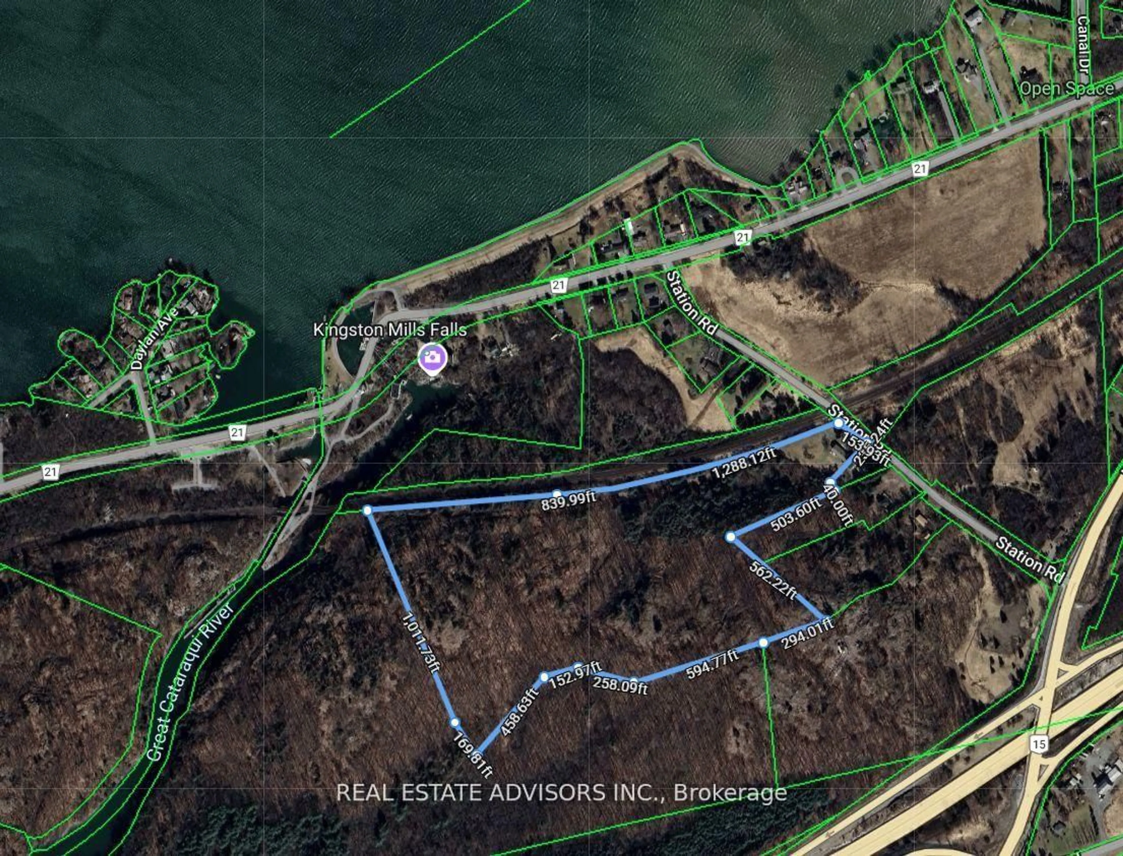 Picture of a map for 1633 Station Rd, Kingston Ontario K7L 5H6