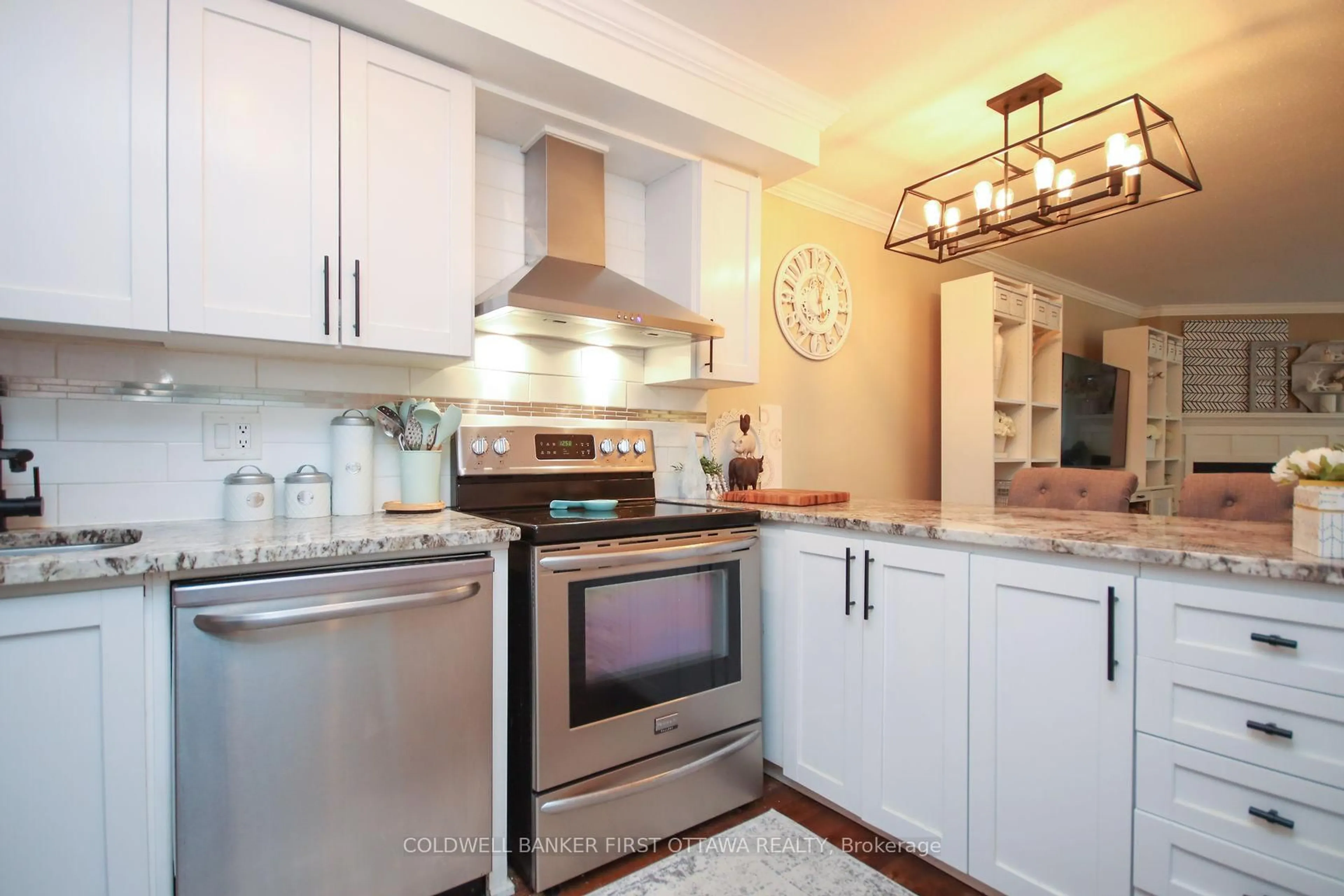 Open concept kitchen, ceramic/tile floor for 6702 Jeanne Darc Blvd #A, Ottawa Ontario K1C 6E9