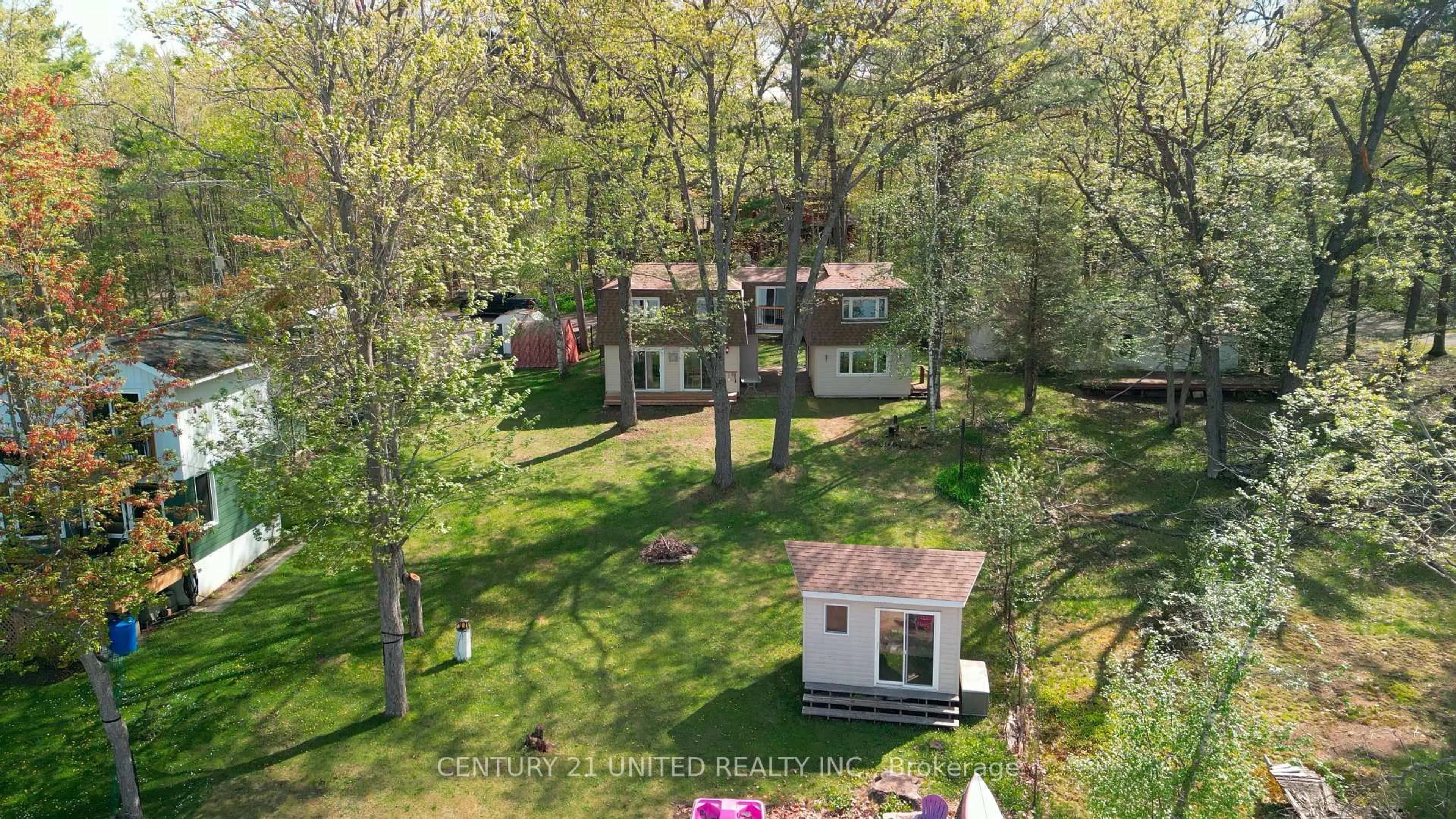 A pic from outside/outdoor area/front of a property/back of a property/a pic from drone, forest/trees view for 10 Fr 133a Rte, Trent Lakes Ontario K0L 1J0