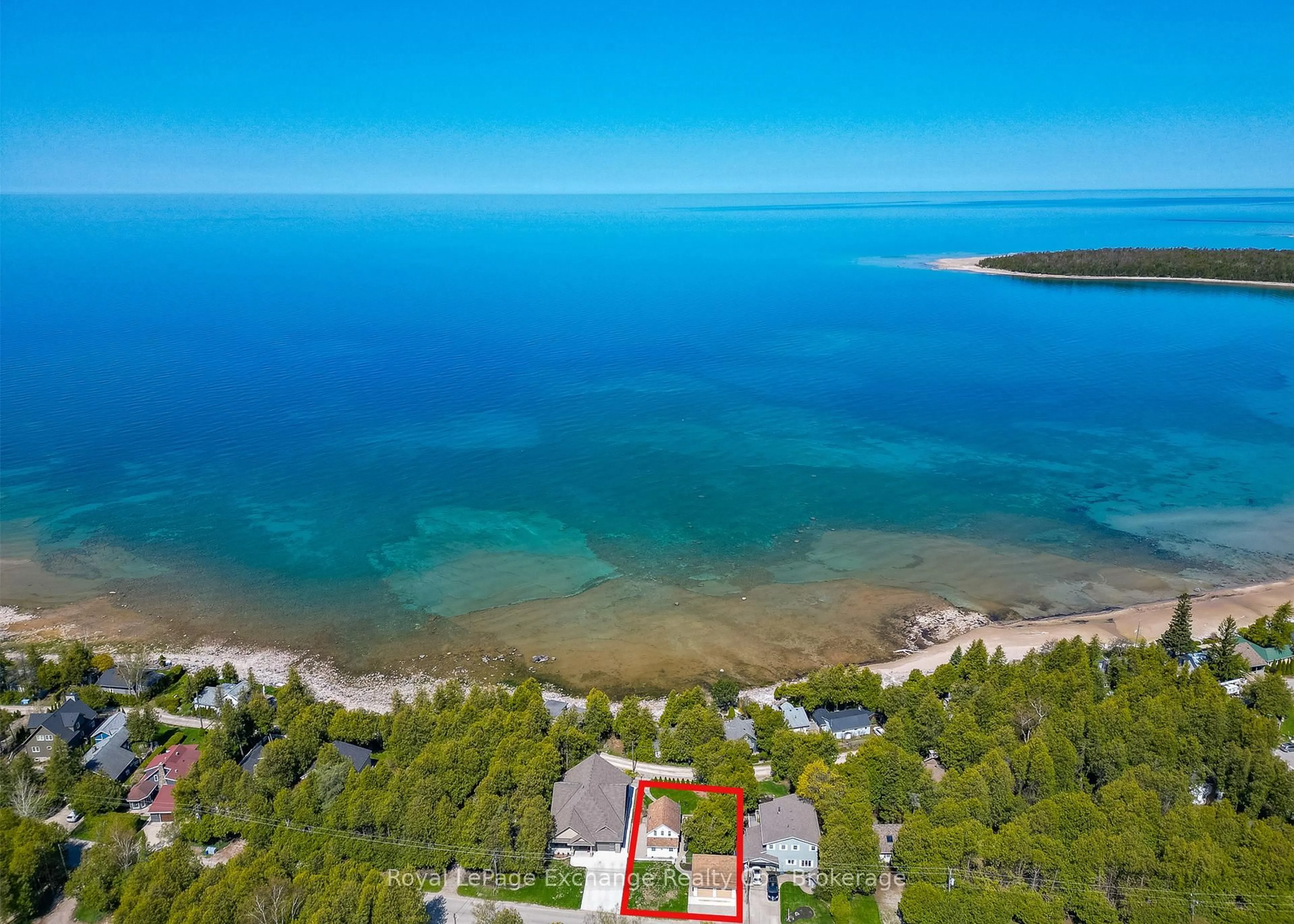 A pic from outside/outdoor area/front of a property/back of a property/a pic from drone, water/lake/river/ocean view for 60 Victoria St, Kincardine Ontario N0G 2T0