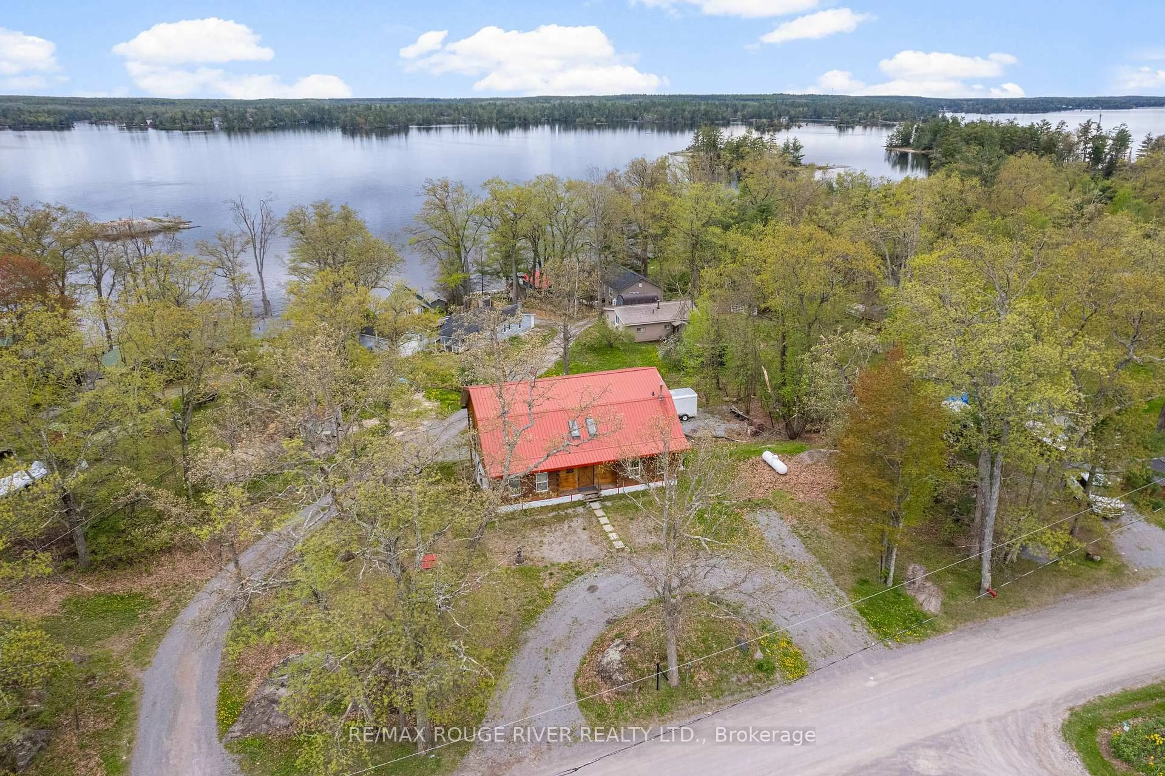 A pic from outside/outdoor area/front of a property/back of a property/a pic from drone, water/lake/river/ocean view for 139 Hull's Rd, North Kawartha Ontario K0L 2H0