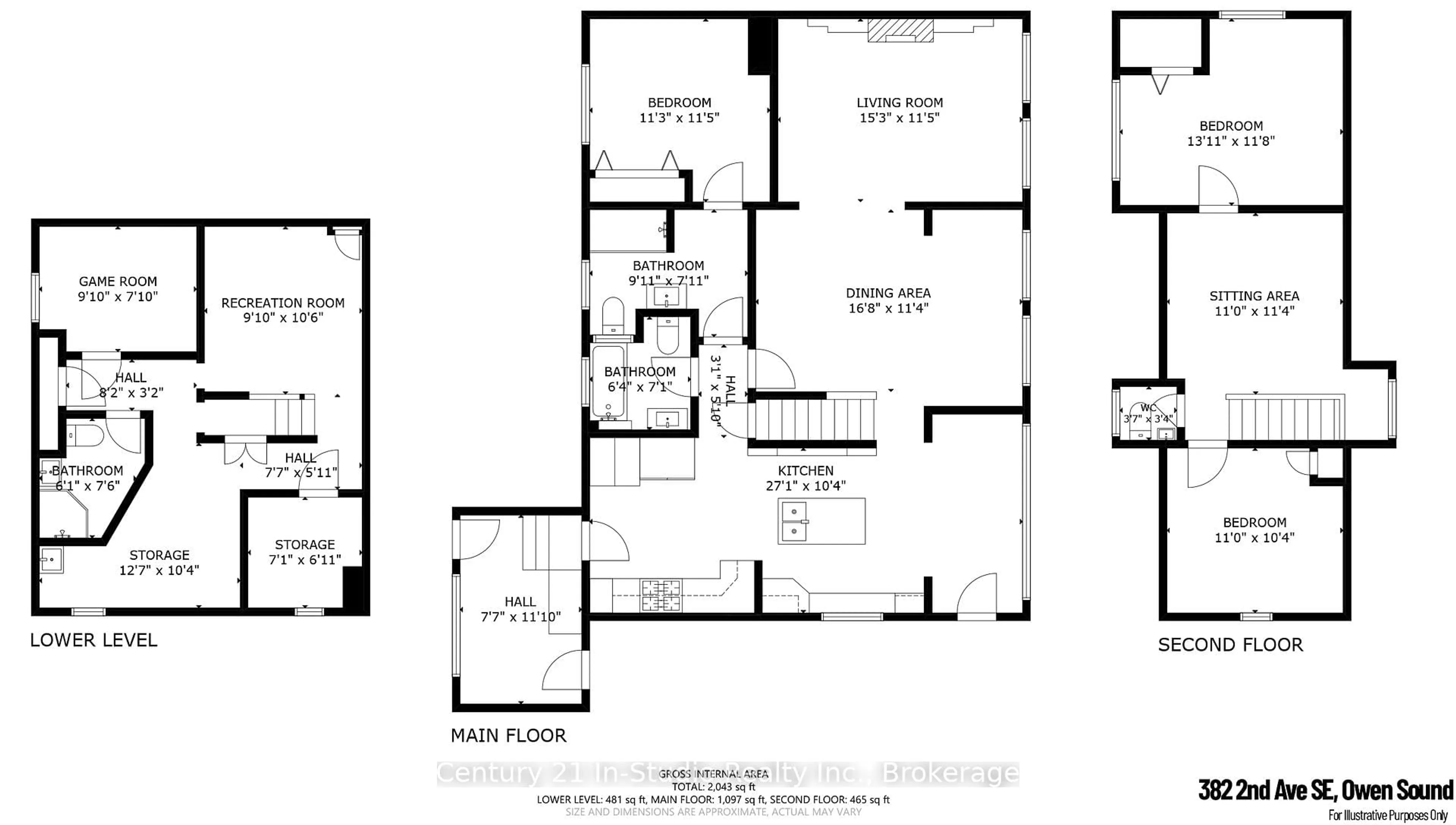 Floor plan for 382 2nd Ave, Georgian Bluffs Ontario N4K 5T1