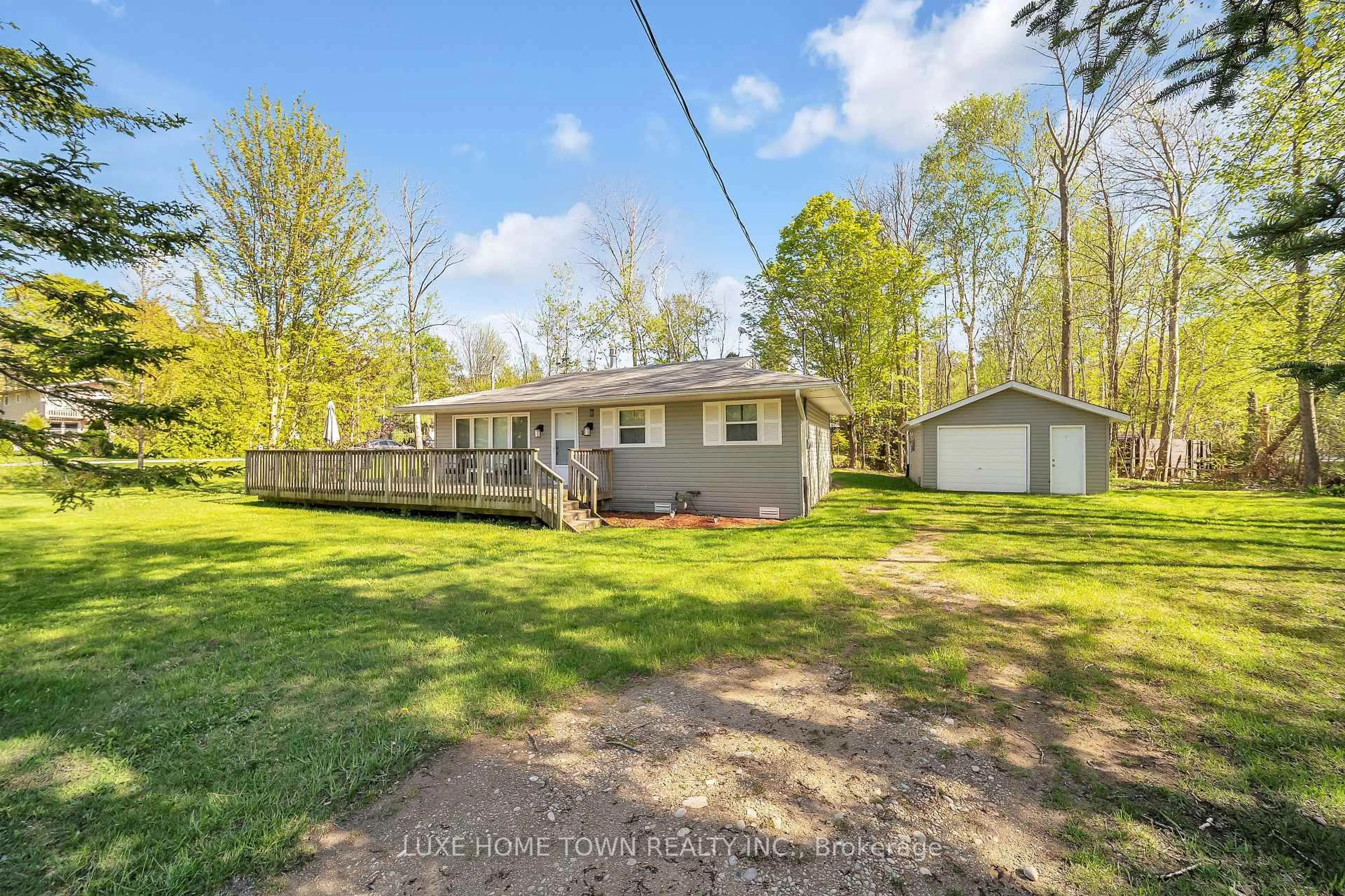 A pic from outside/outdoor area/front of a property/back of a property/a pic from drone, water/lake/river/ocean view for 2 BIRCH St, South Bruce Peninsula Ontario N0H 2G0