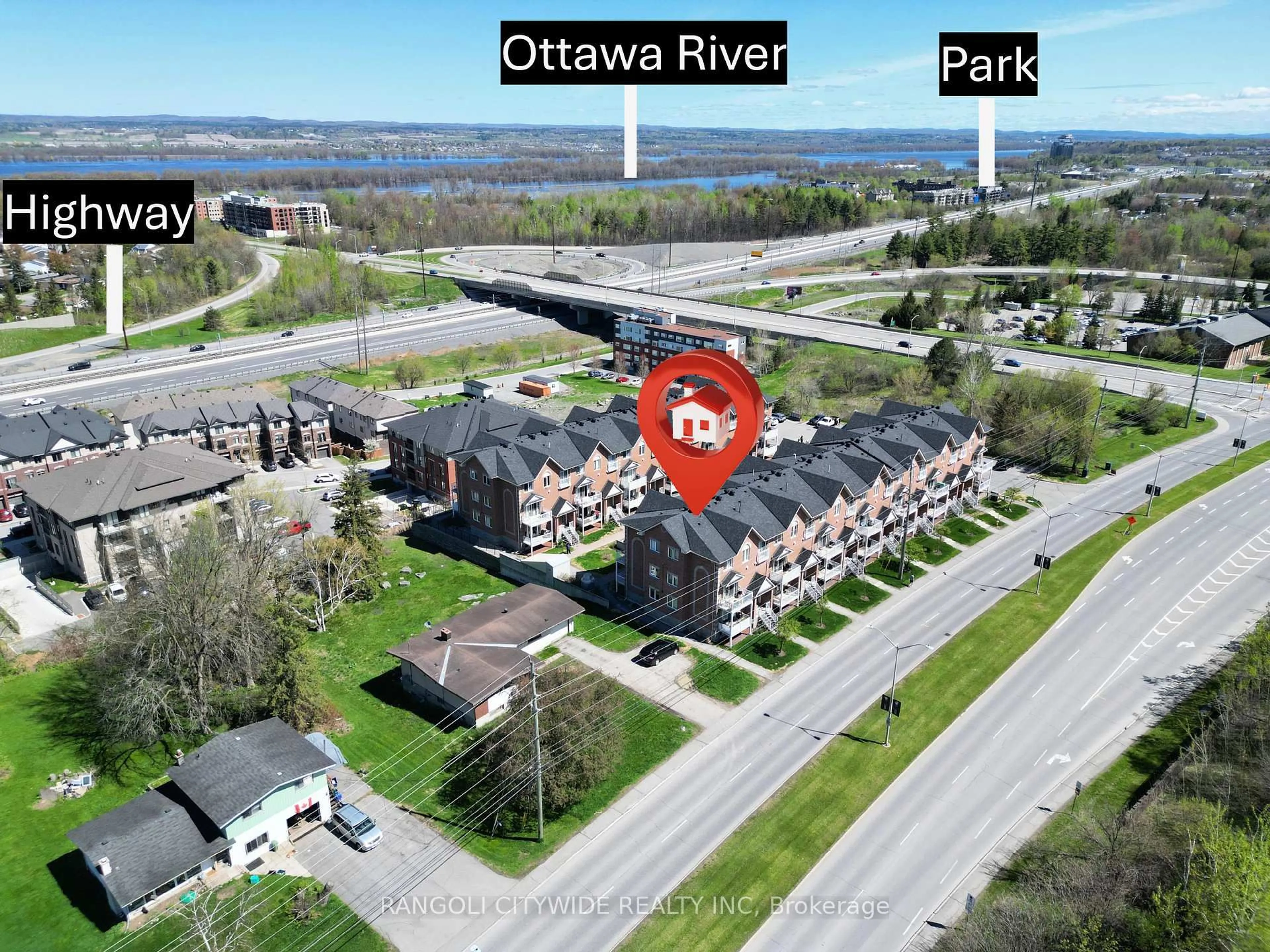 A pic from outside/outdoor area/front of a property/back of a property/a pic from drone, water/lake/river/ocean view for 3265 St Joseph Blvd #101, Ottawa Ontario K1E 3Y2