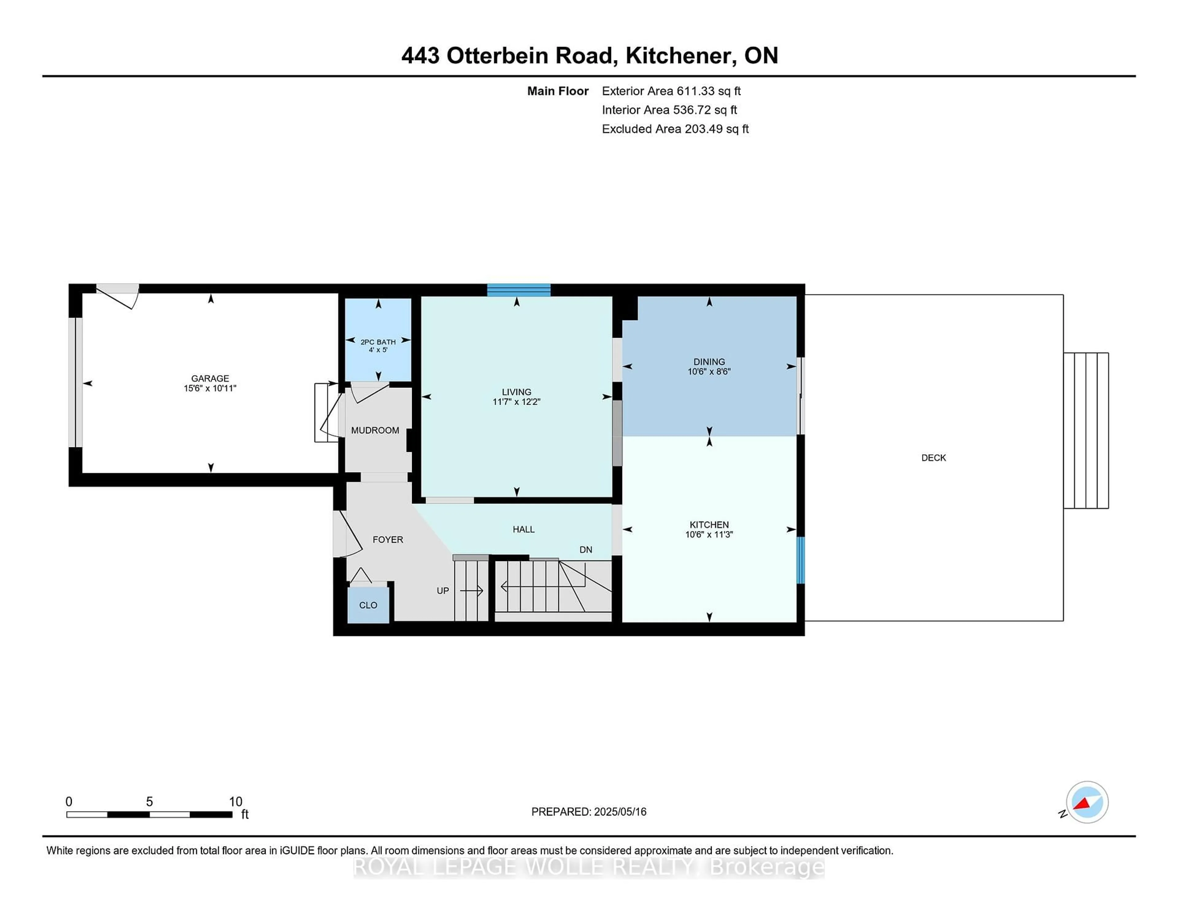 Floor plan for 443 Otterbein Rd, Kitchener Ontario N2B 3V8