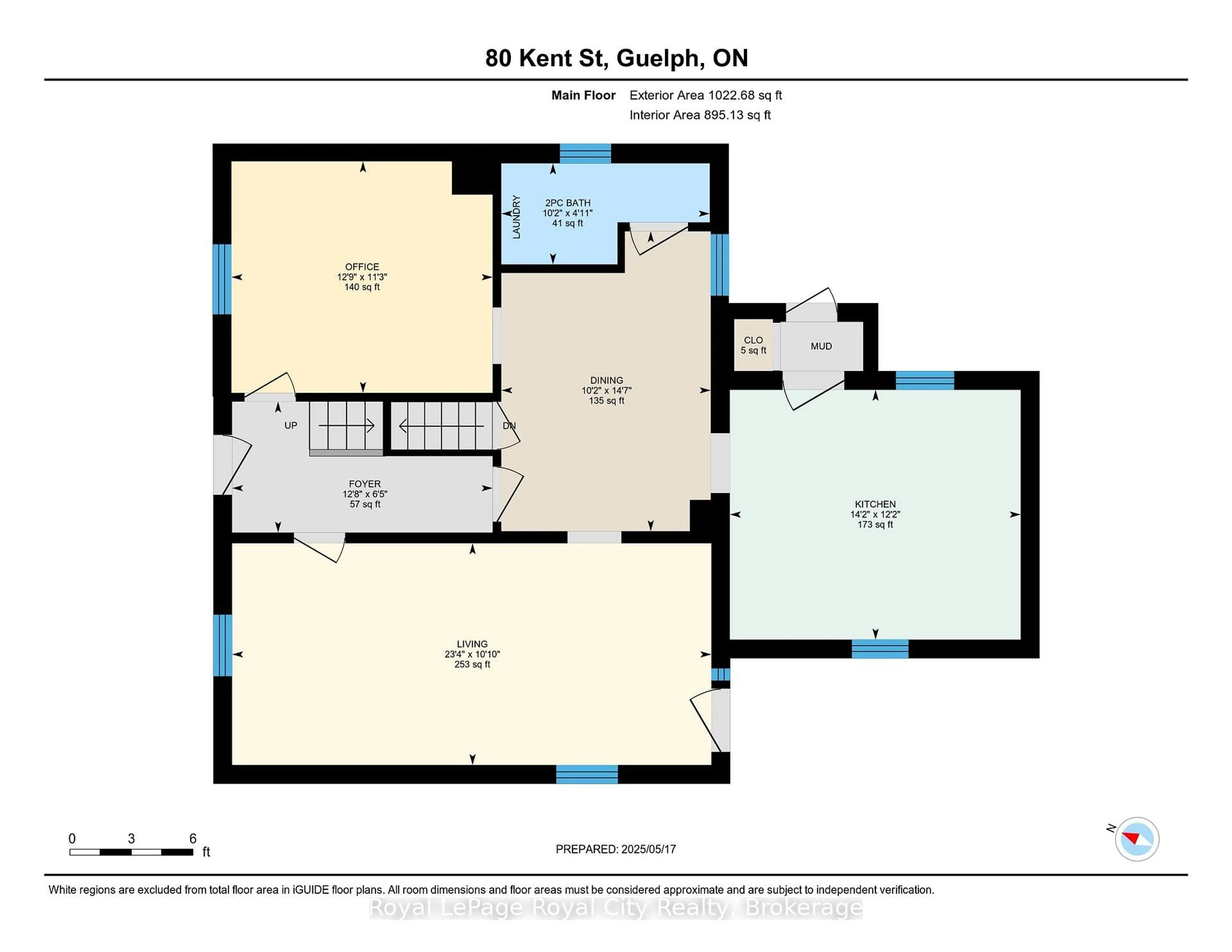 Floor plan for 80 Kent St, Guelph Ontario N1H 3B8