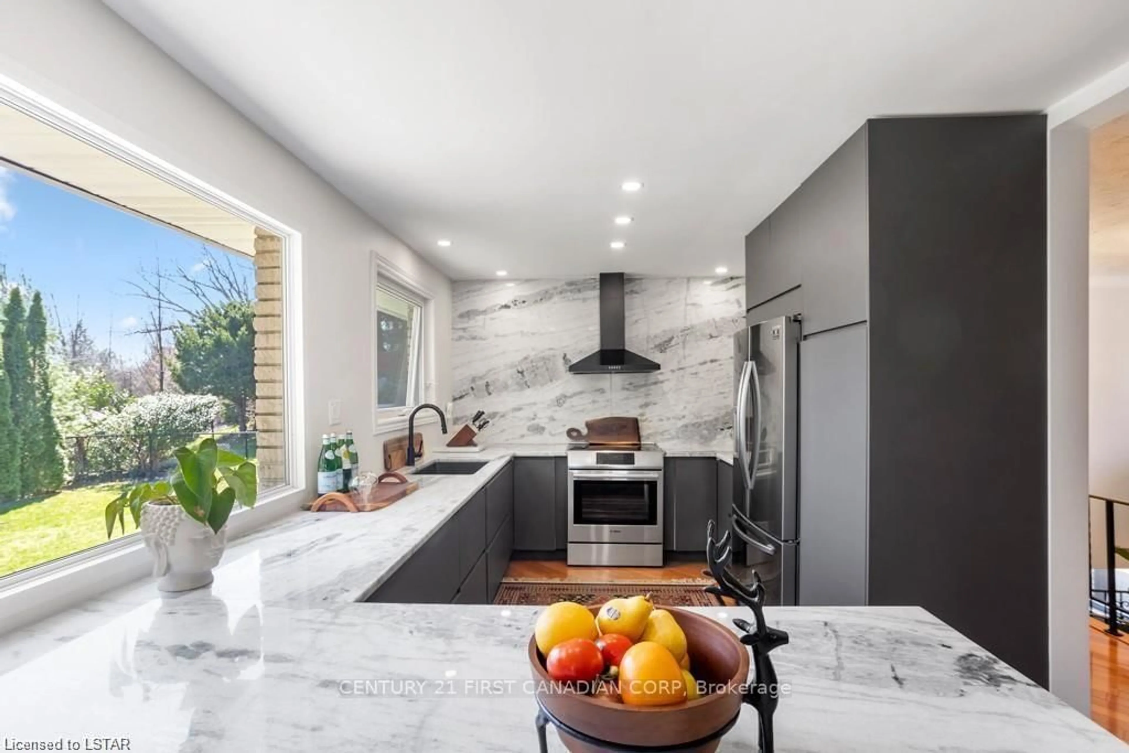 Contemporary kitchen, ceramic/tile floor for 688 Westmount Hills Dr, London South Ontario N6K 1B2