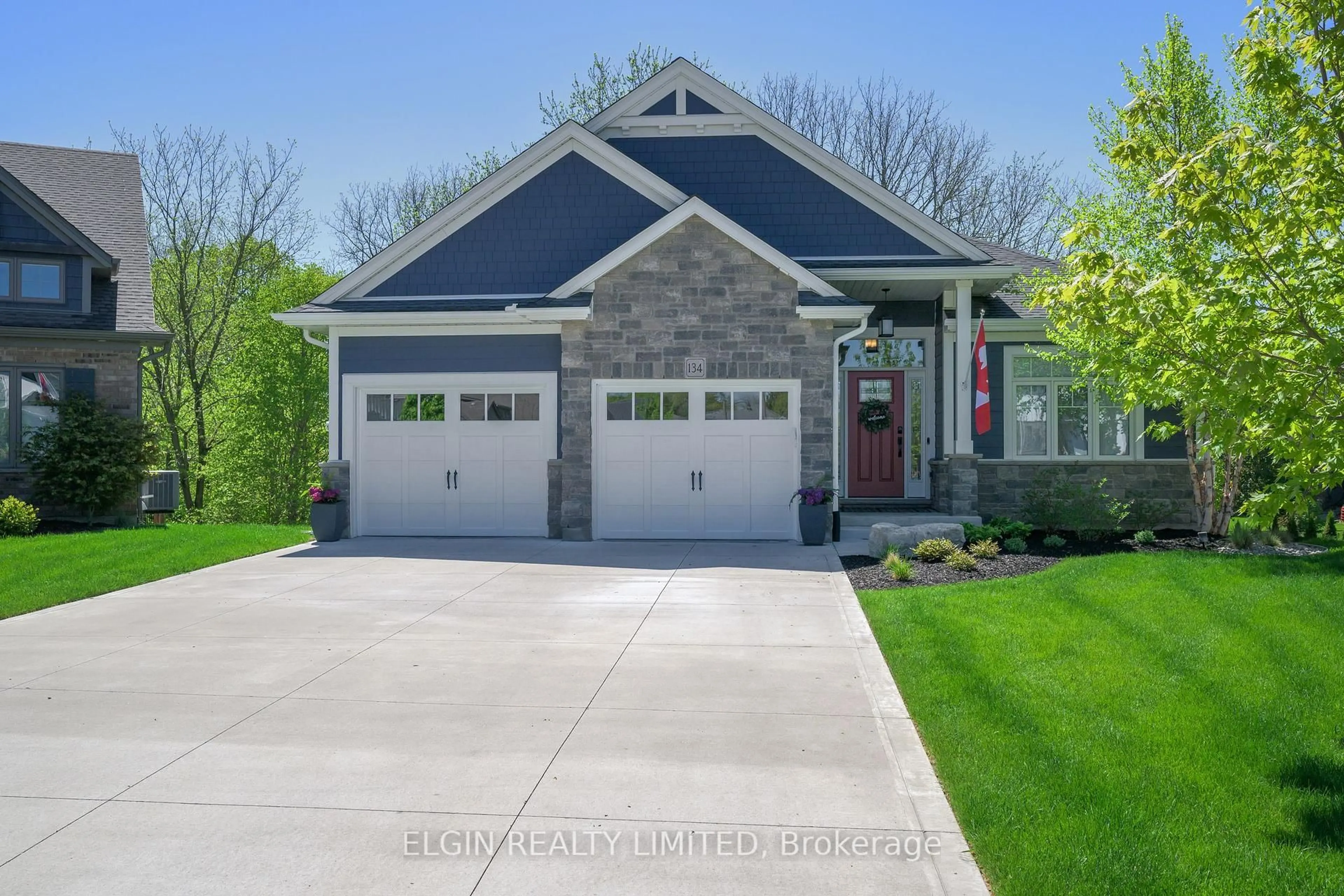 Home with brick exterior material, street for 134 Old Field Lane, Central Elgin Ontario N5L 0A9