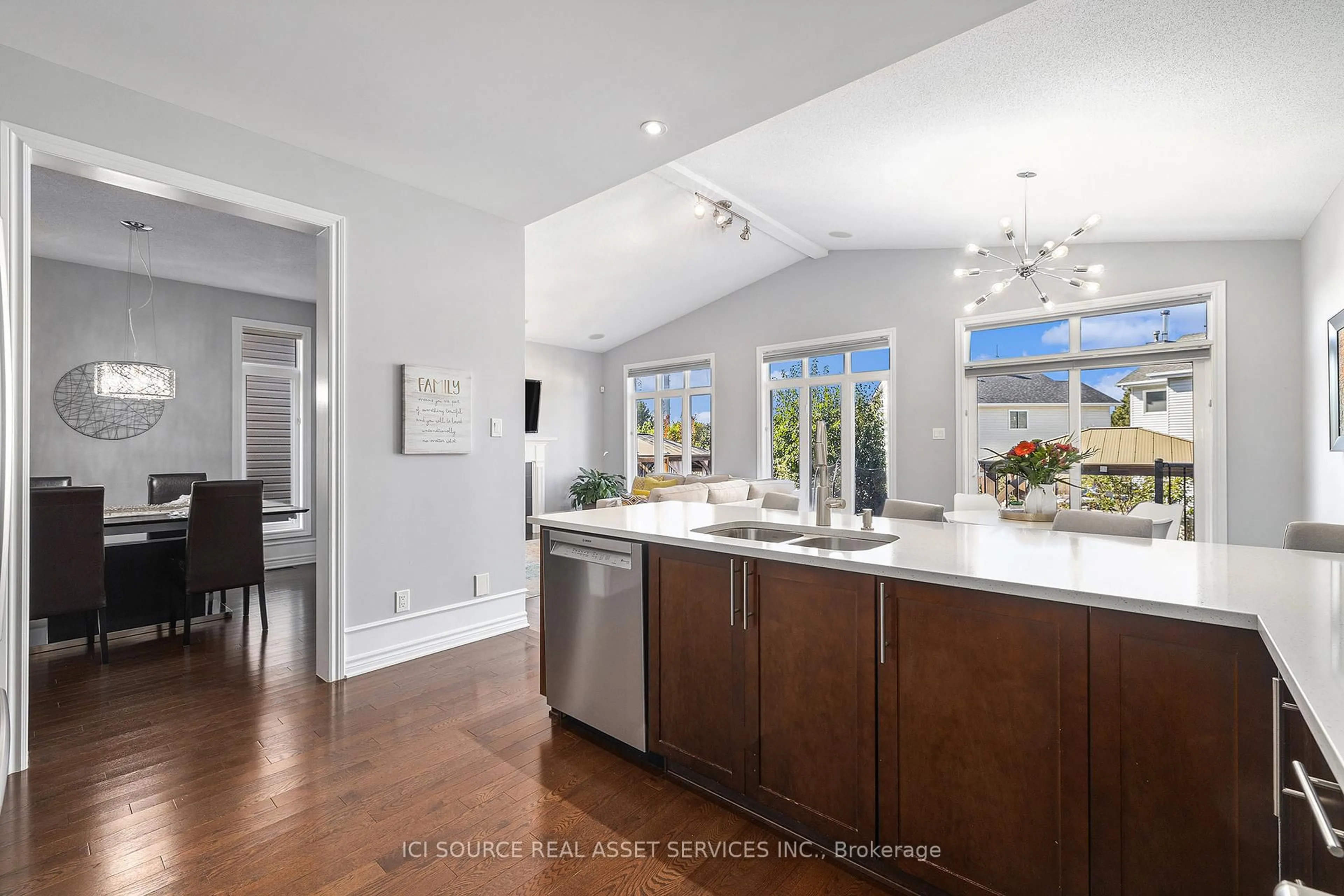 Open concept kitchen, ceramic/tile floor for 237 Bridgestone Dr, Ottawa Ontario K2M 0C5