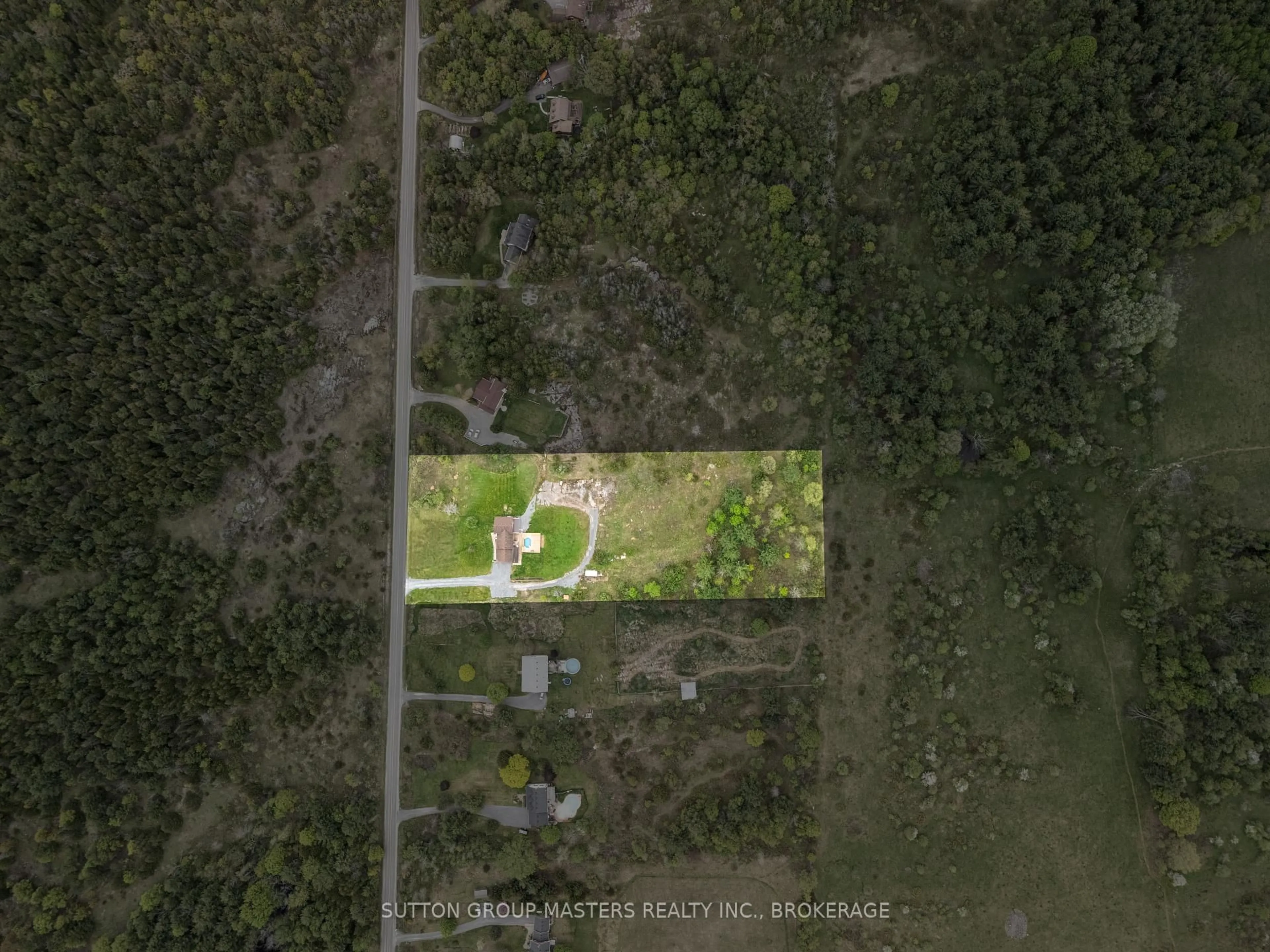 A pic from outside/outdoor area/front of a property/back of a property/a pic from drone, forest/trees view for 3758 Mcconnell Rd, Harrowsmith Ontario K0H 1V0
