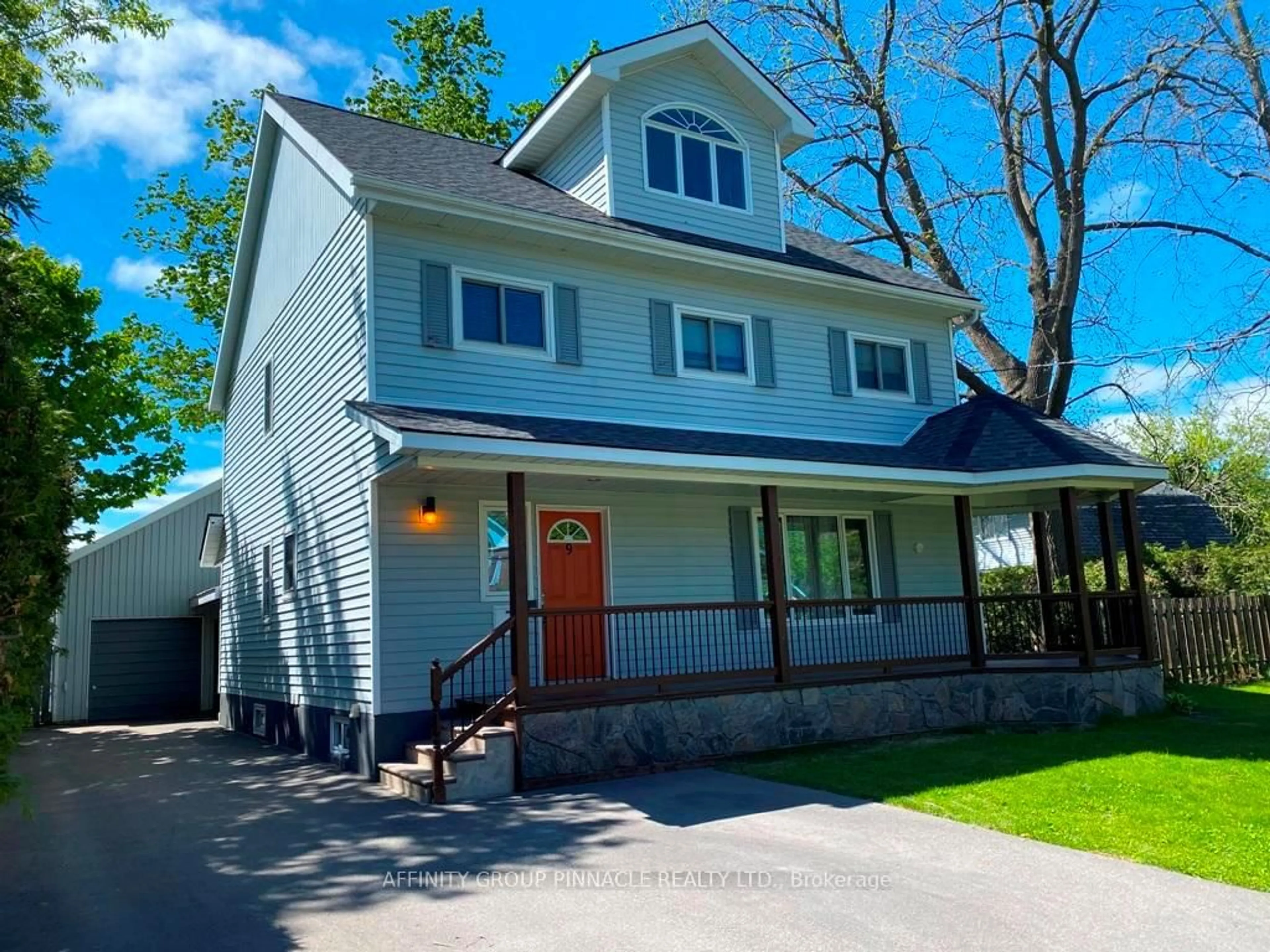 Home with vinyl exterior material, street for 9 George St, Kawartha Lakes Ontario K9V 1W2