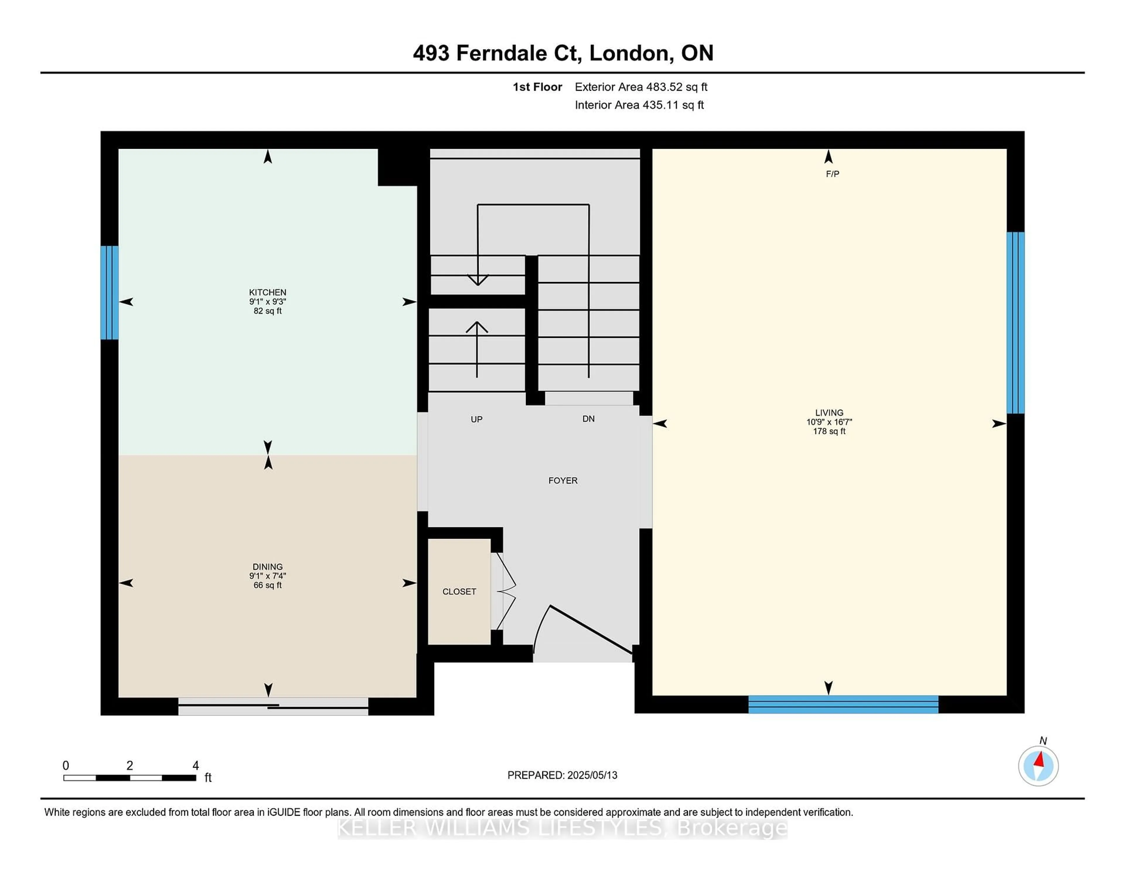 Floor plan for 493 Ferndale Crt, London South Ontario N6C 5C2