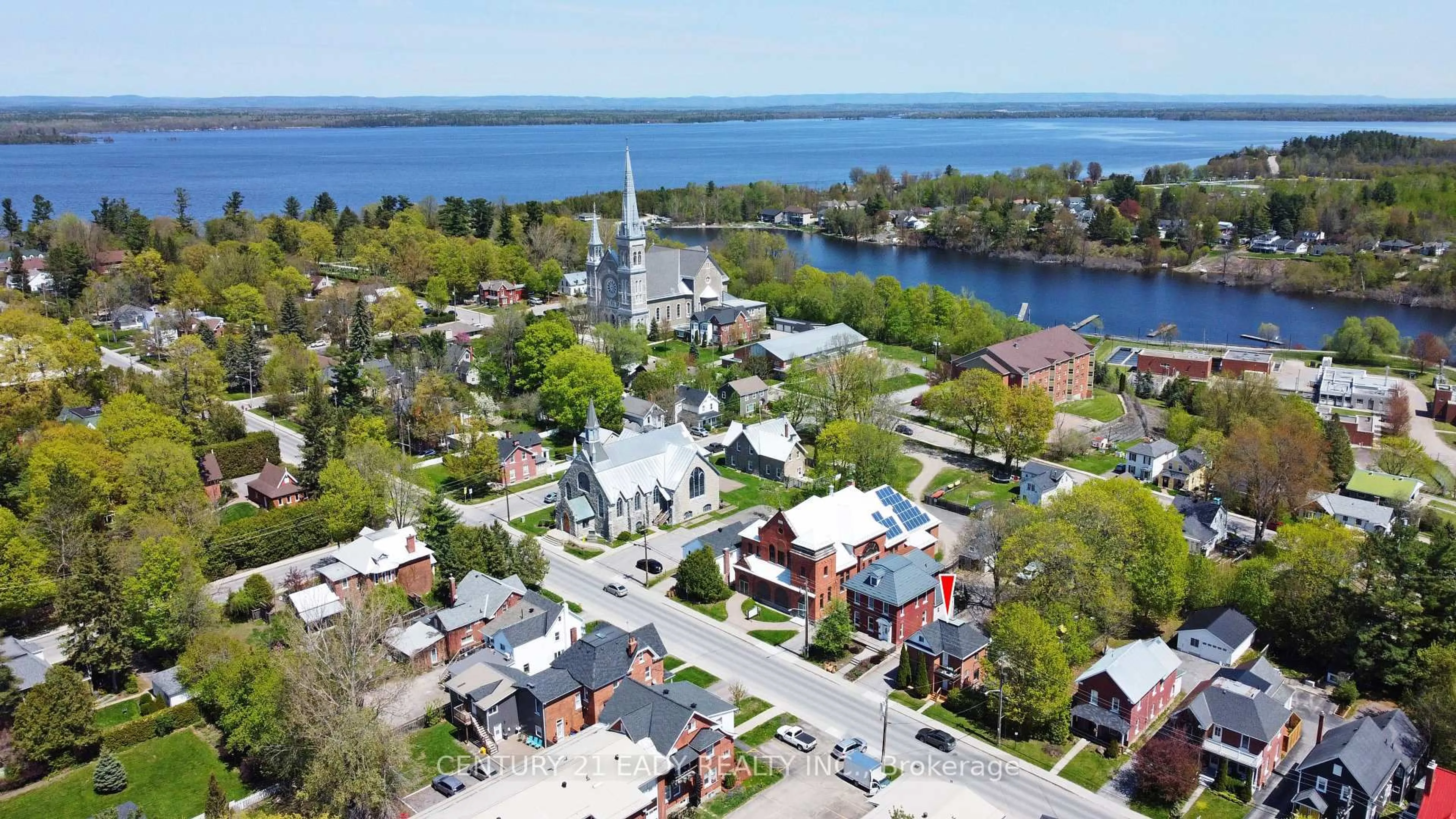 A pic from outside/outdoor area/front of a property/back of a property/a pic from drone, water/lake/river/ocean view for 251 John St, Arnprior Ontario K7S 2P3