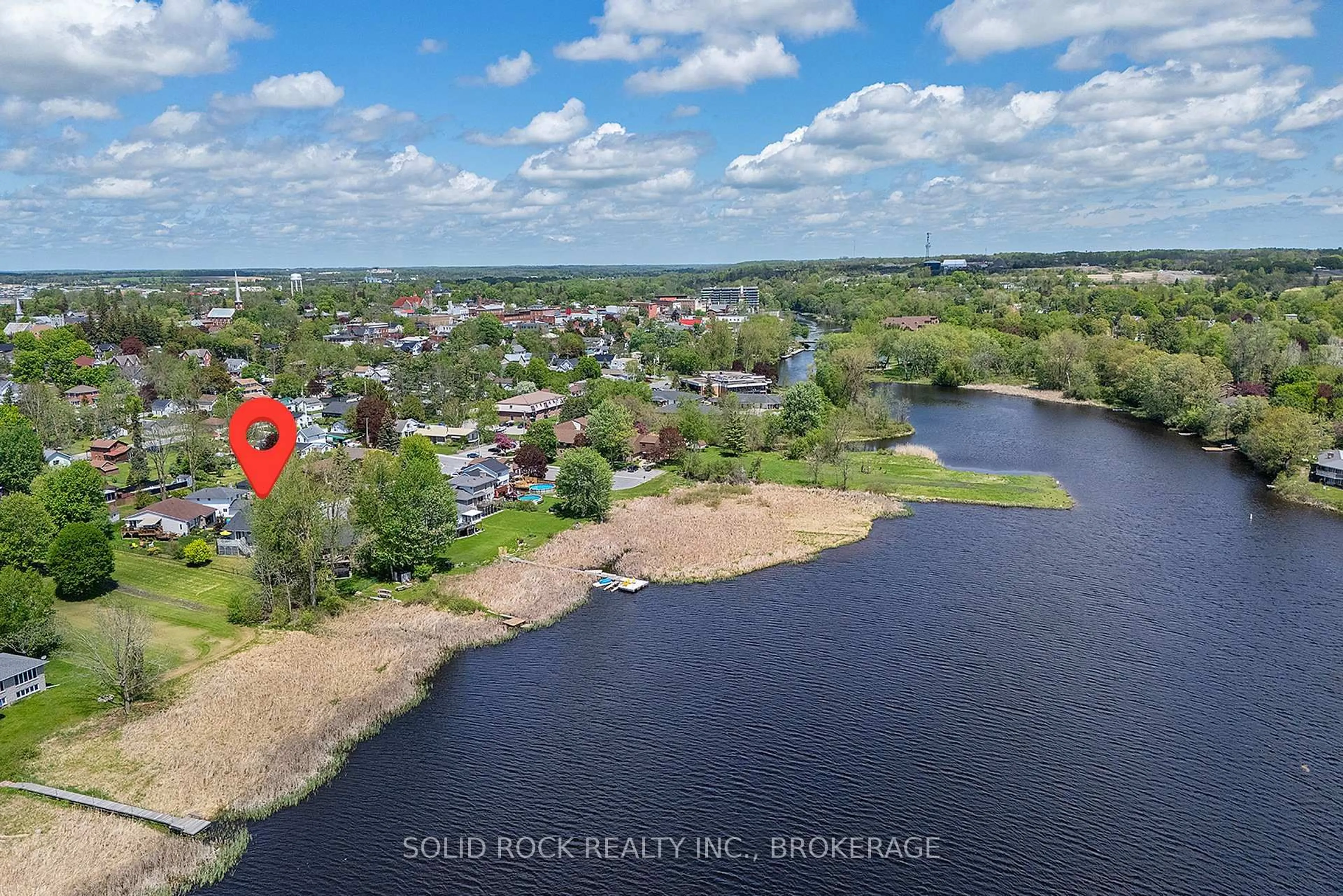 A pic from outside/outdoor area/front of a property/back of a property/a pic from drone, water/lake/river/ocean view for 150 Shoreline Cres, Greater Napanee Ontario K7R 3W2