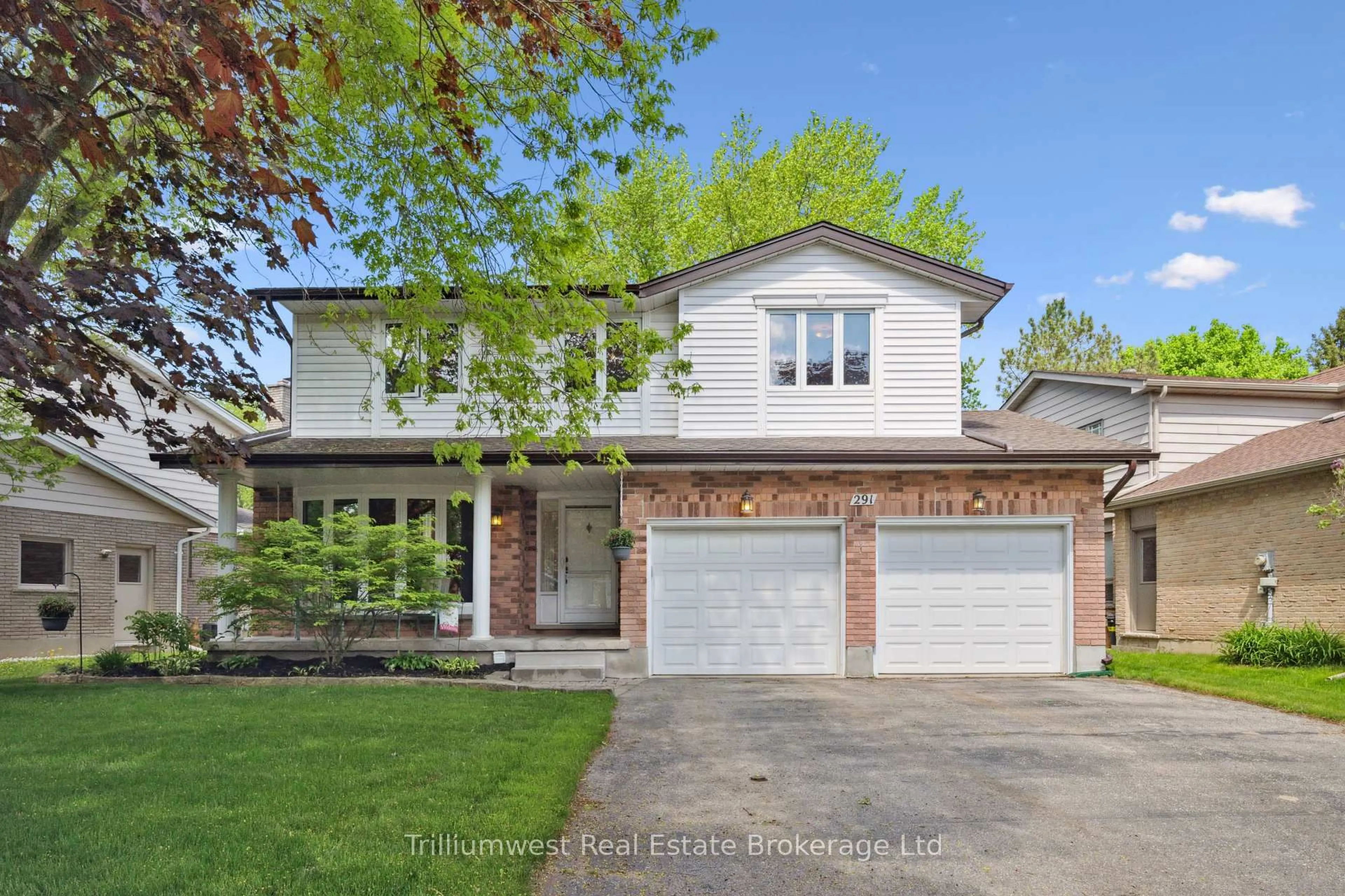 Home with brick exterior material, street for 291 Faraday Crt, Waterloo Ontario N2L 6A4