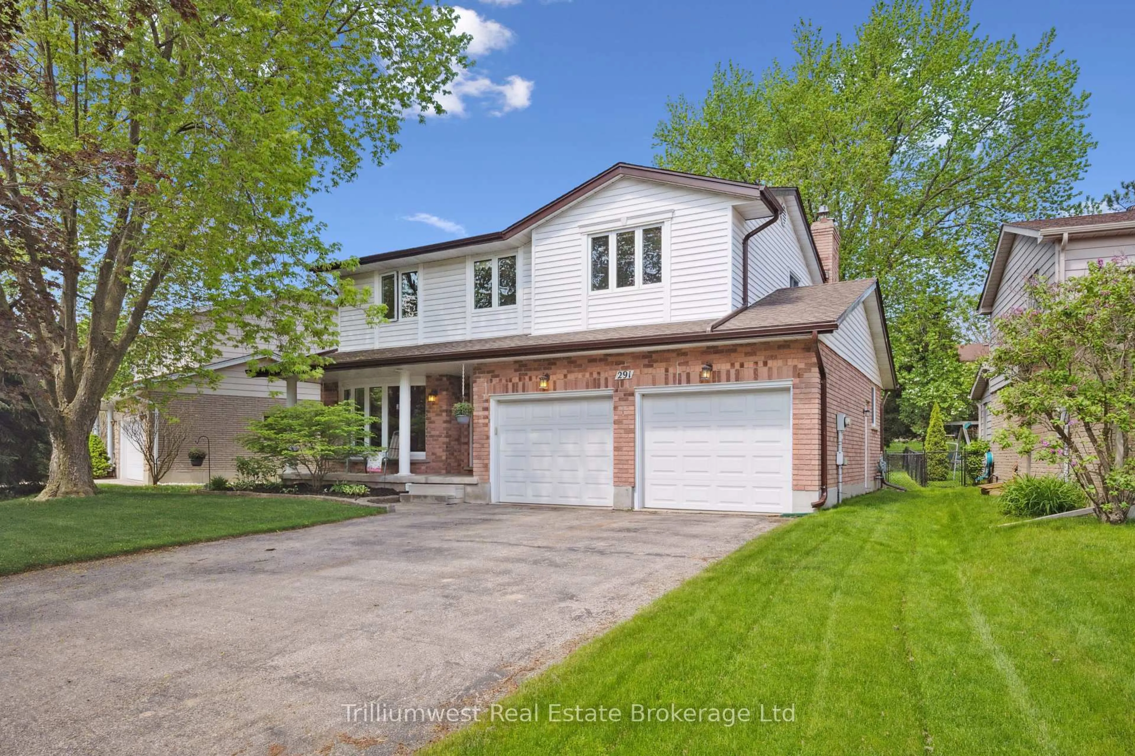 Home with brick exterior material, street for 291 Faraday Crt, Waterloo Ontario N2L 6A4