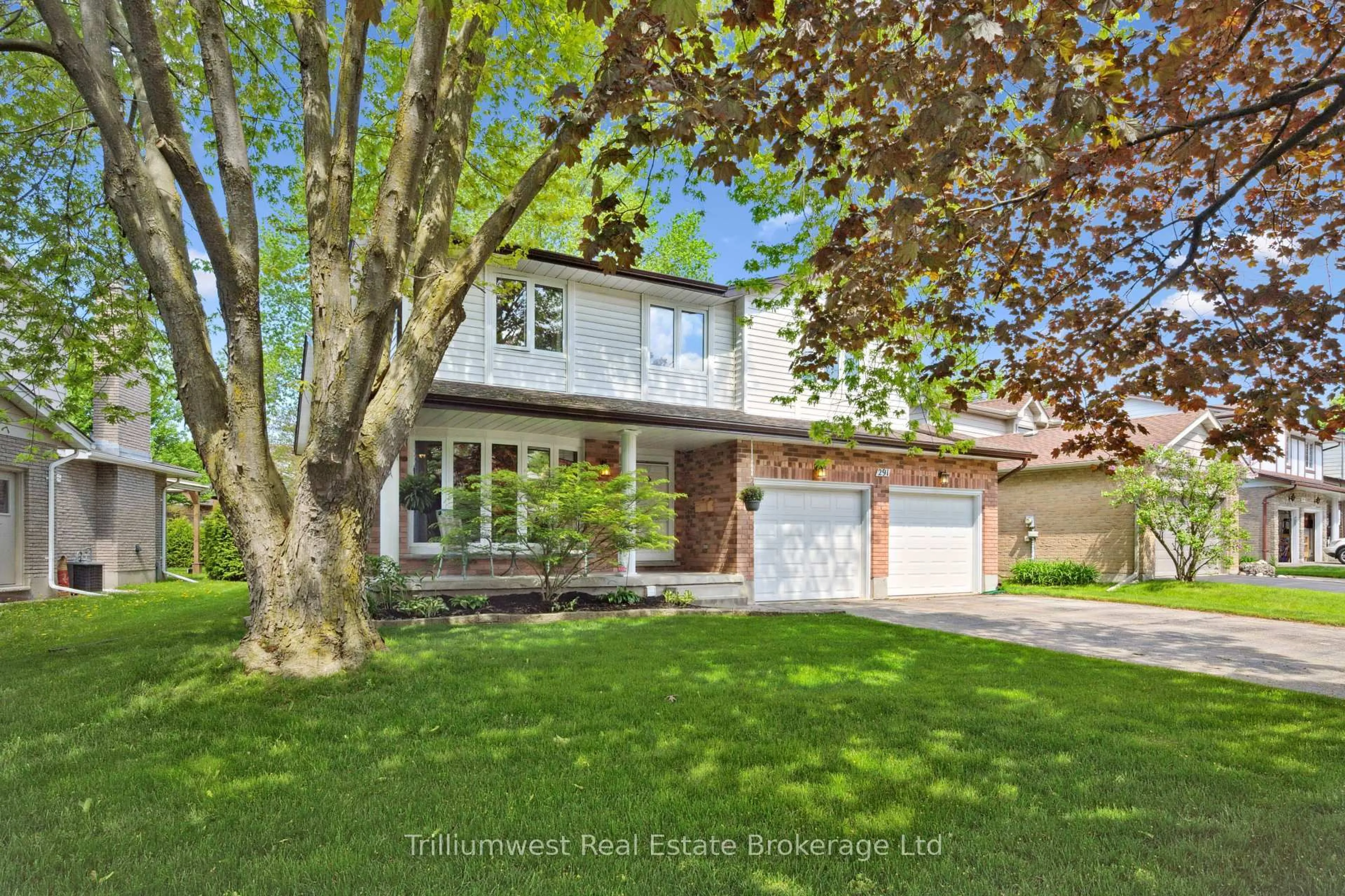 Home with brick exterior material, street for 291 Faraday Crt, Waterloo Ontario N2L 6A4