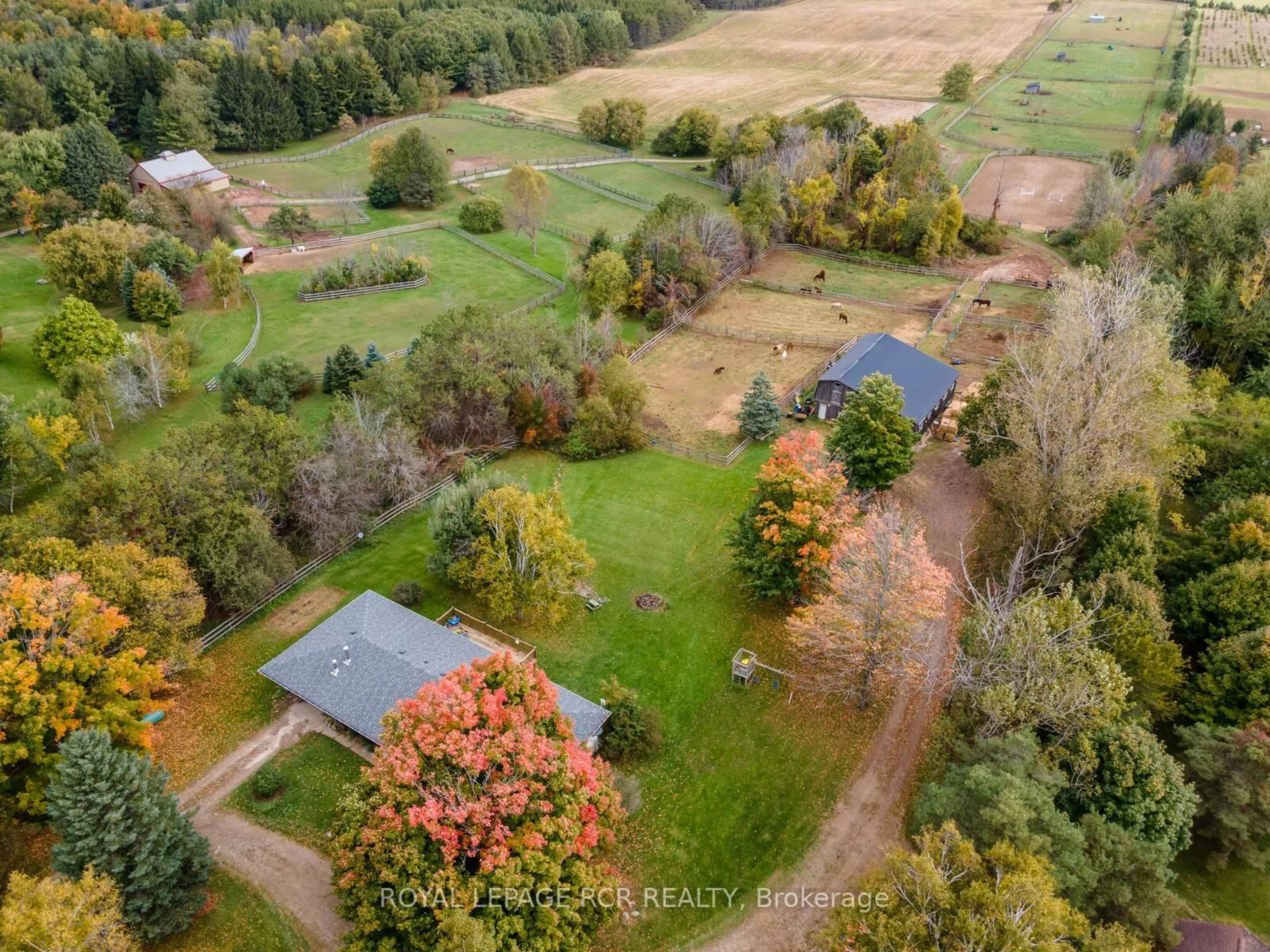 A pic from outside/outdoor area/front of a property/back of a property/a pic from drone, forest/trees view for 953371 7th Line, Mono Ontario L9W 6E8