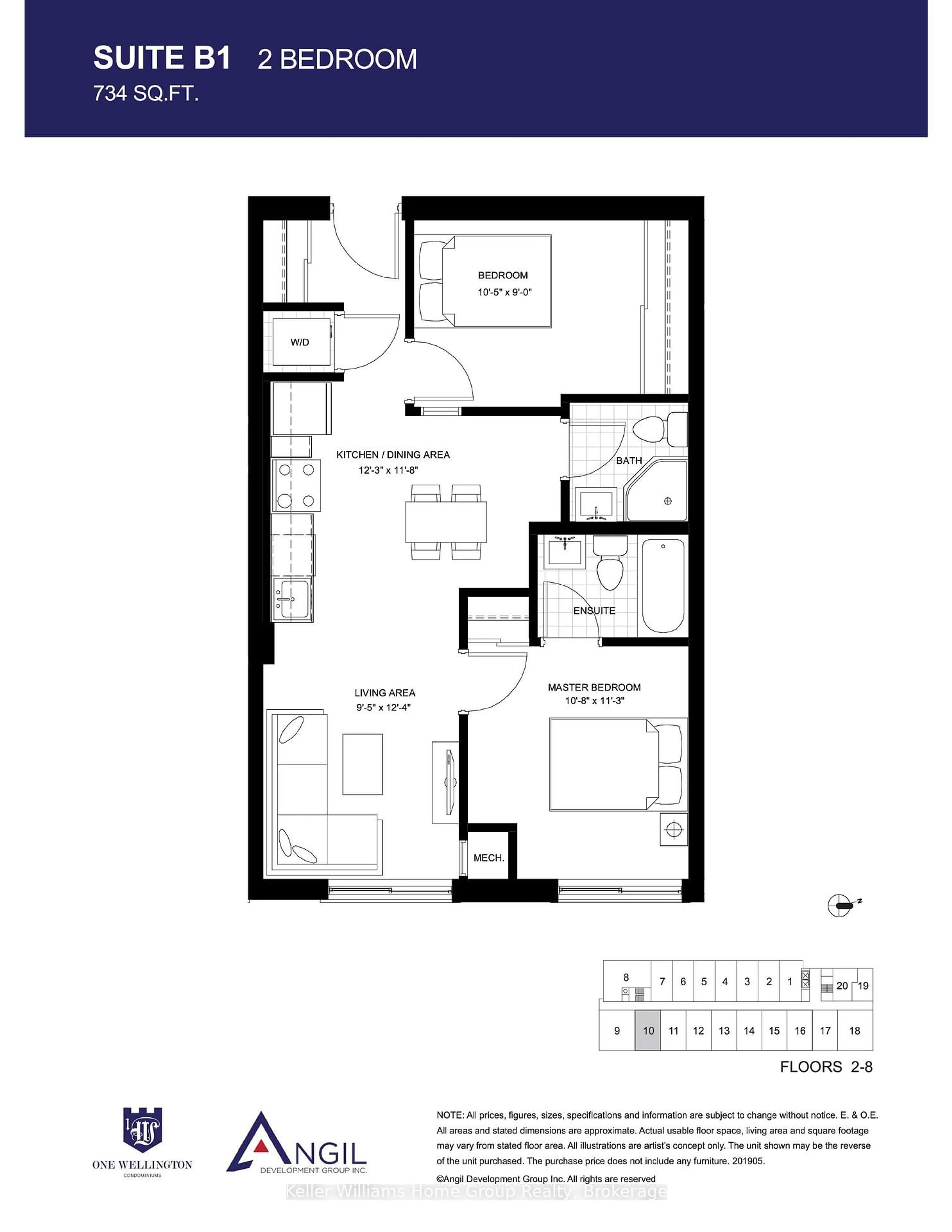 Floor plan for 1 Wellington St #415, Brant Ontario N3T 2L3