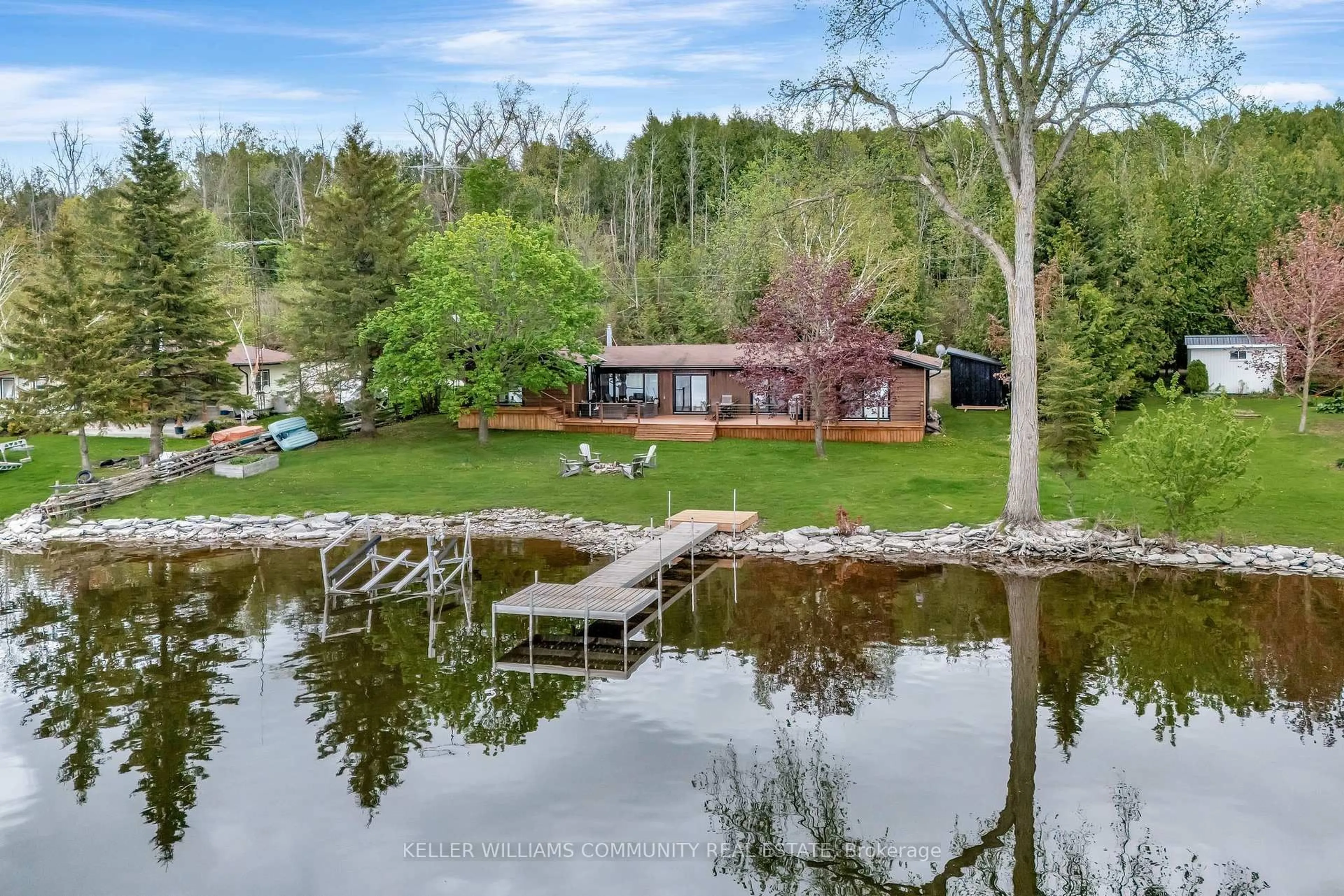 A pic from outside/outdoor area/front of a property/back of a property/a pic from drone, water/lake/river/ocean view for 4 Jackson Rd, Trent Hills Ontario K0L 1Y0