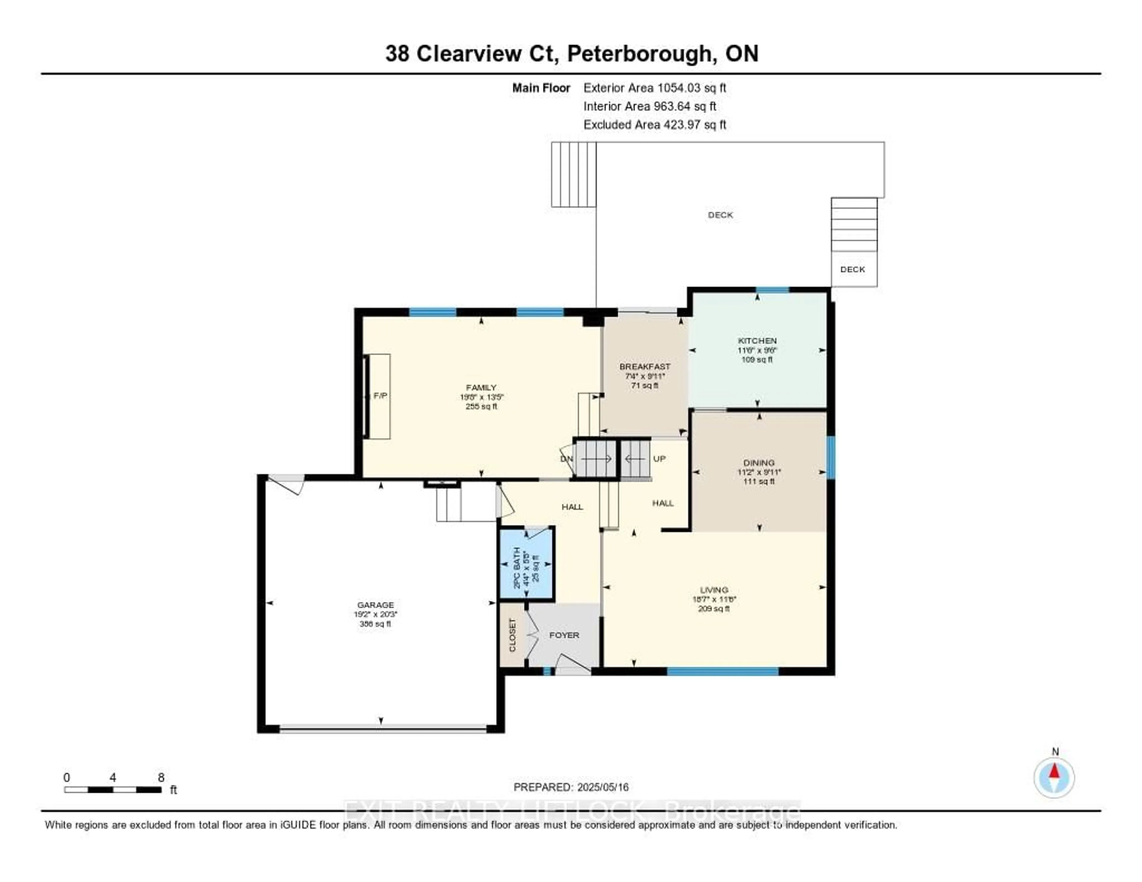 Floor plan for 38 Clearview Crt, Peterborough West Ontario K9K 2A3