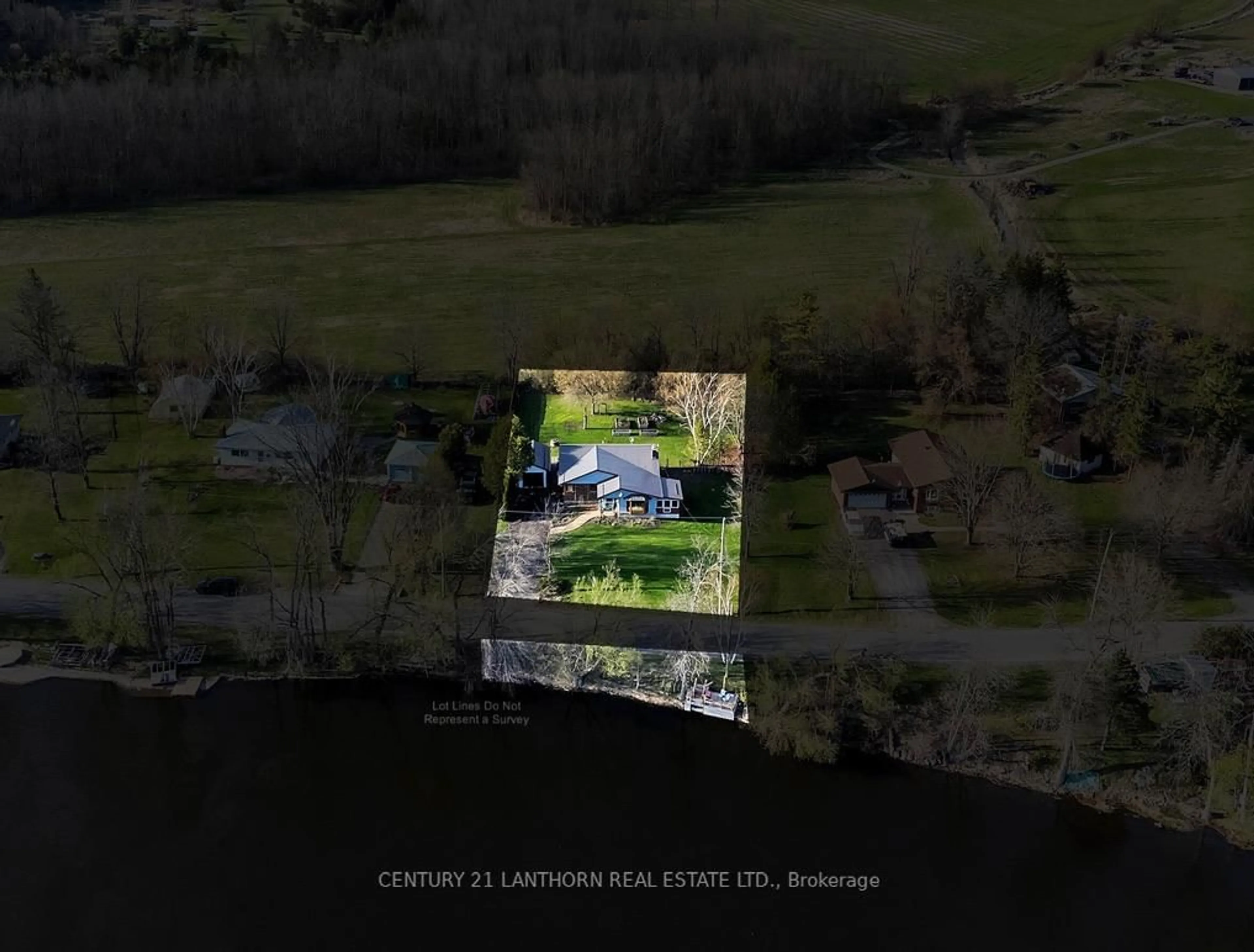 A pic from outside/outdoor area/front of a property/back of a property/a pic from drone, water/lake/river/ocean view for 518 Rosebush Rd, Hastings Ontario K0K 2C0