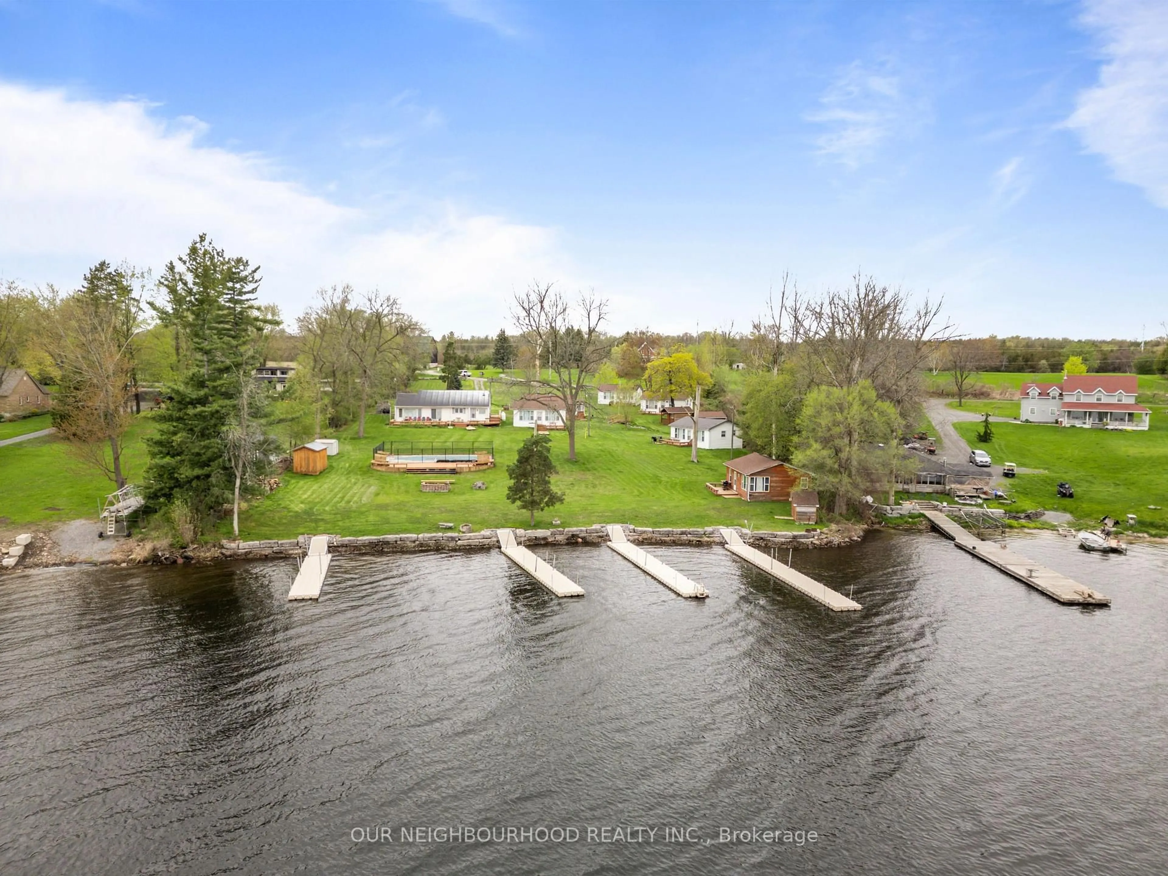 A pic from outside/outdoor area/front of a property/back of a property/a pic from drone, water/lake/river/ocean view for 10 Richardson Rd, Prince Edward County Ontario K0K 2T0