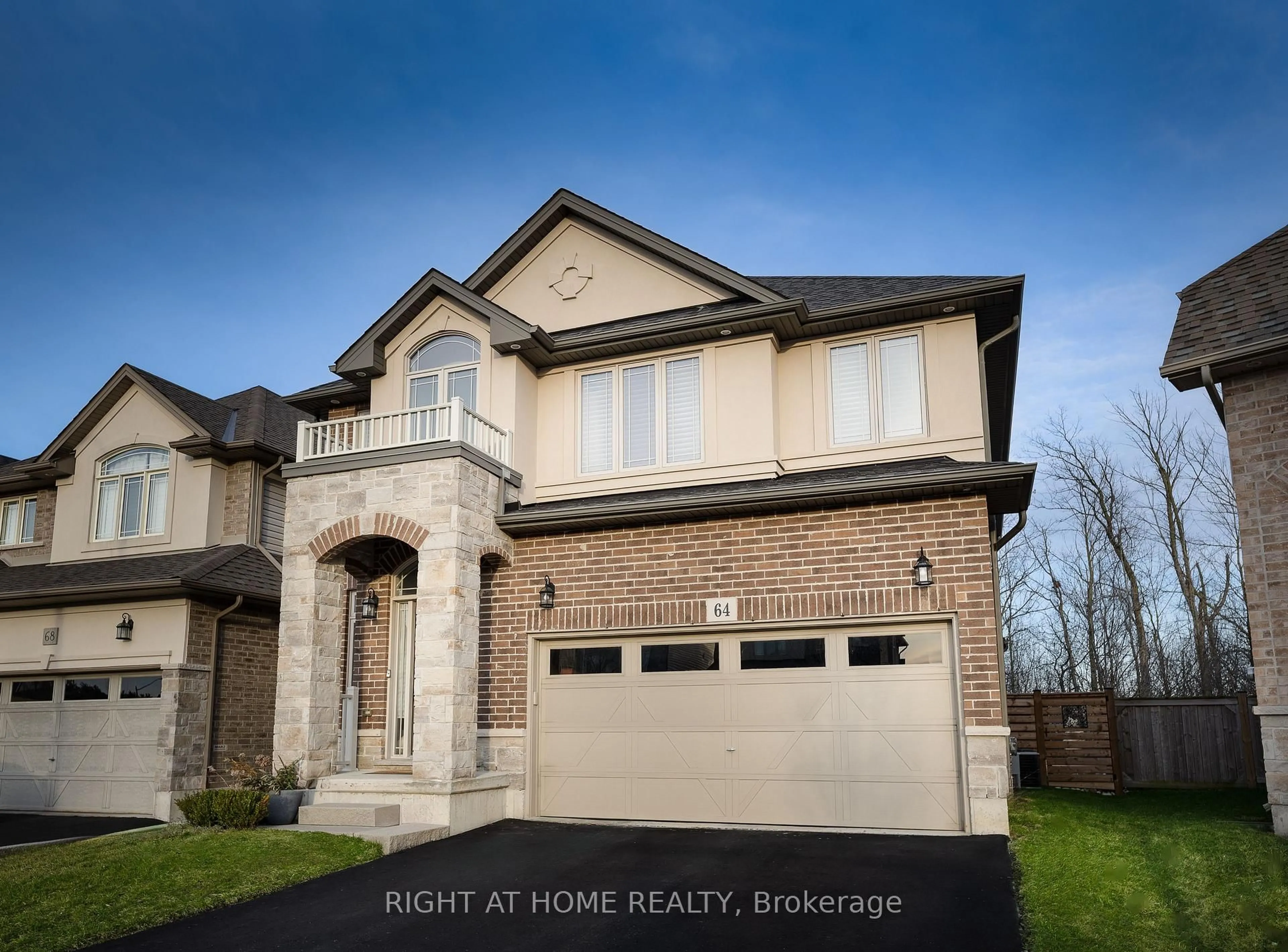 Home with brick exterior material, street for 64 Winslow Way, Hamilton Ontario L8J 0G9