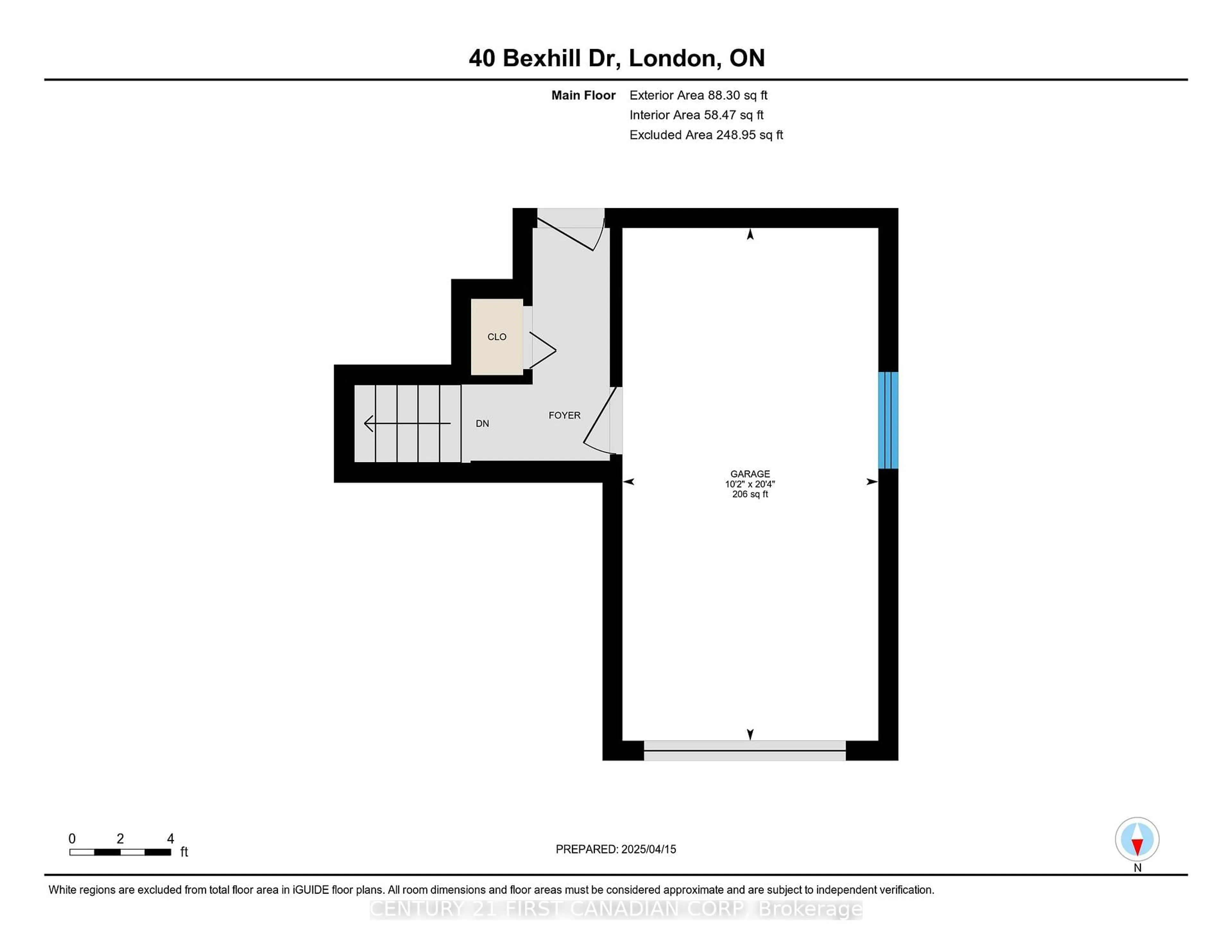 Floor plan for 40 Bexhill Dr, London South Ontario N6E 1X2