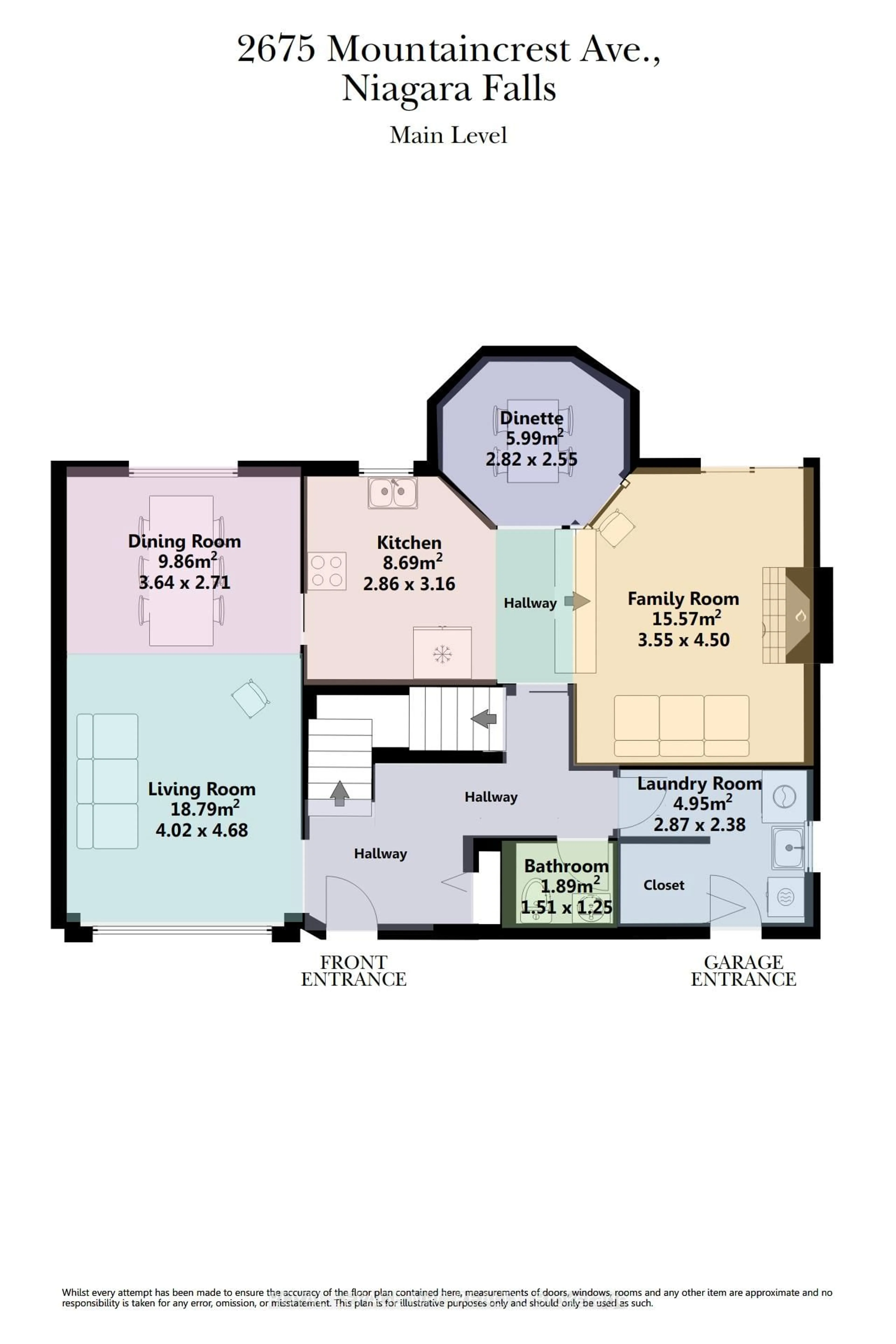 Floor plan for 2675 Mountaincrest Ave, Niagara Falls Ontario L2J 4H8