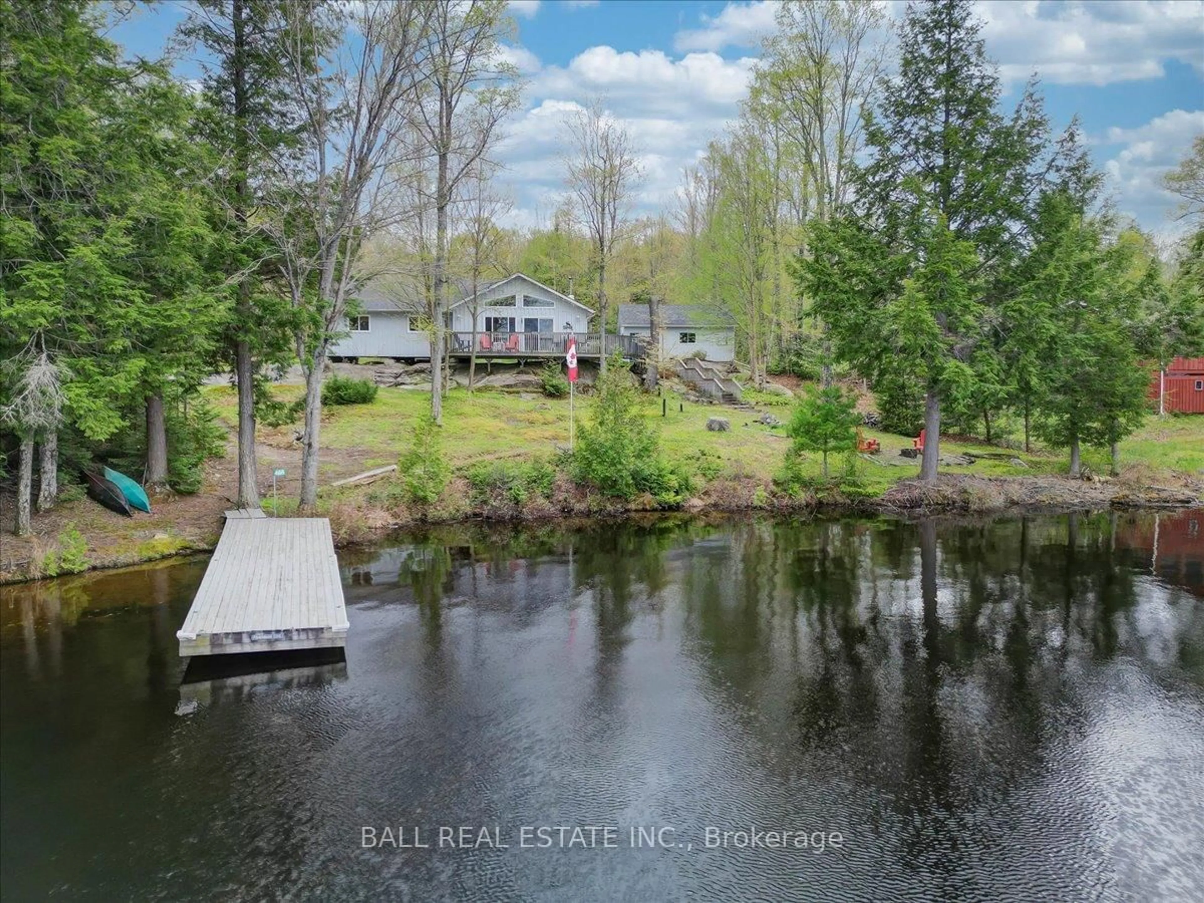 A pic from outside/outdoor area/front of a property/back of a property/a pic from drone, water/lake/river/ocean view for 305 Terry's Lane, Hastings Ontario K0L 1W0