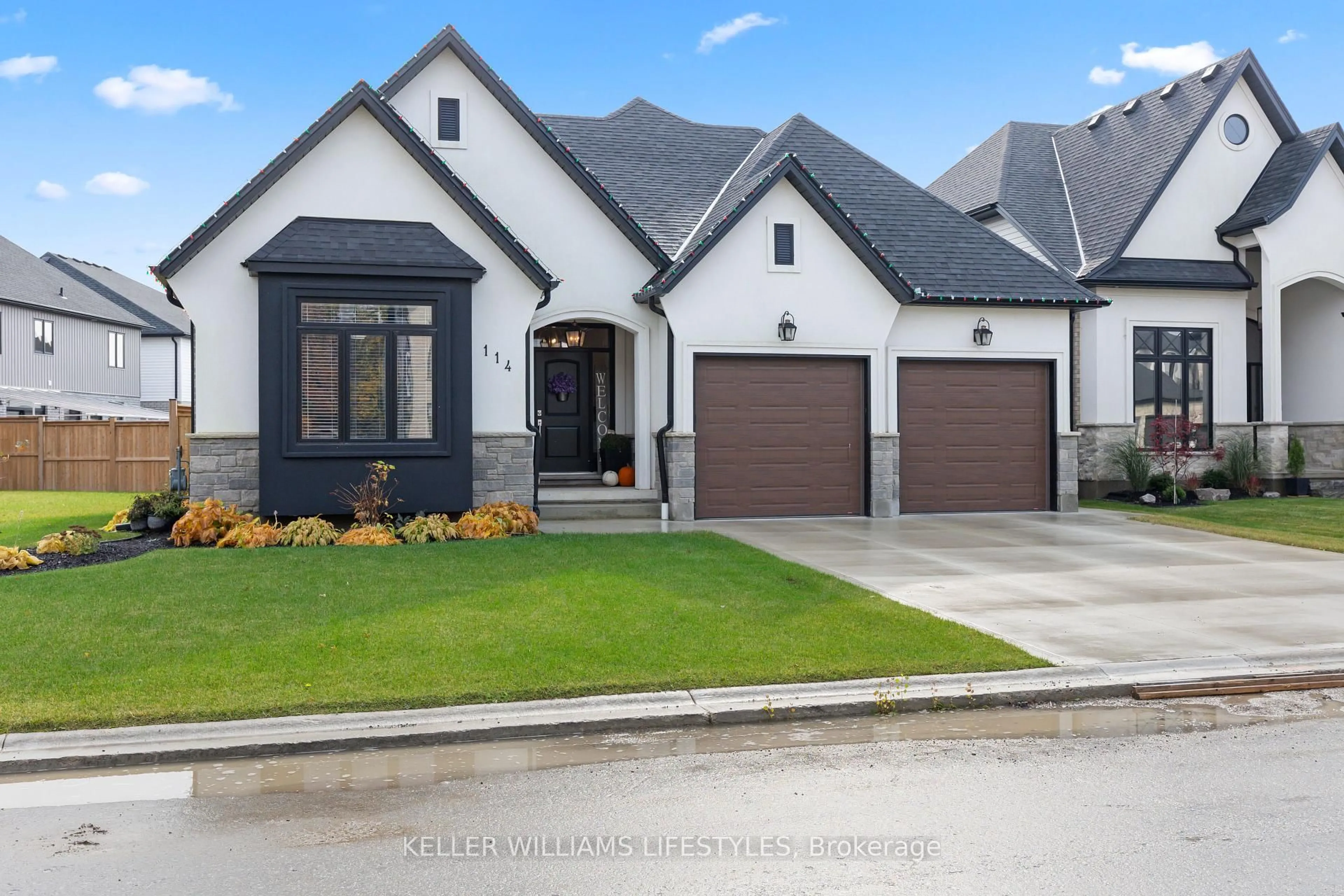 Home with brick exterior material, street for 114 ASPEN Circ, Thames Centre Ontario N0M 2P0