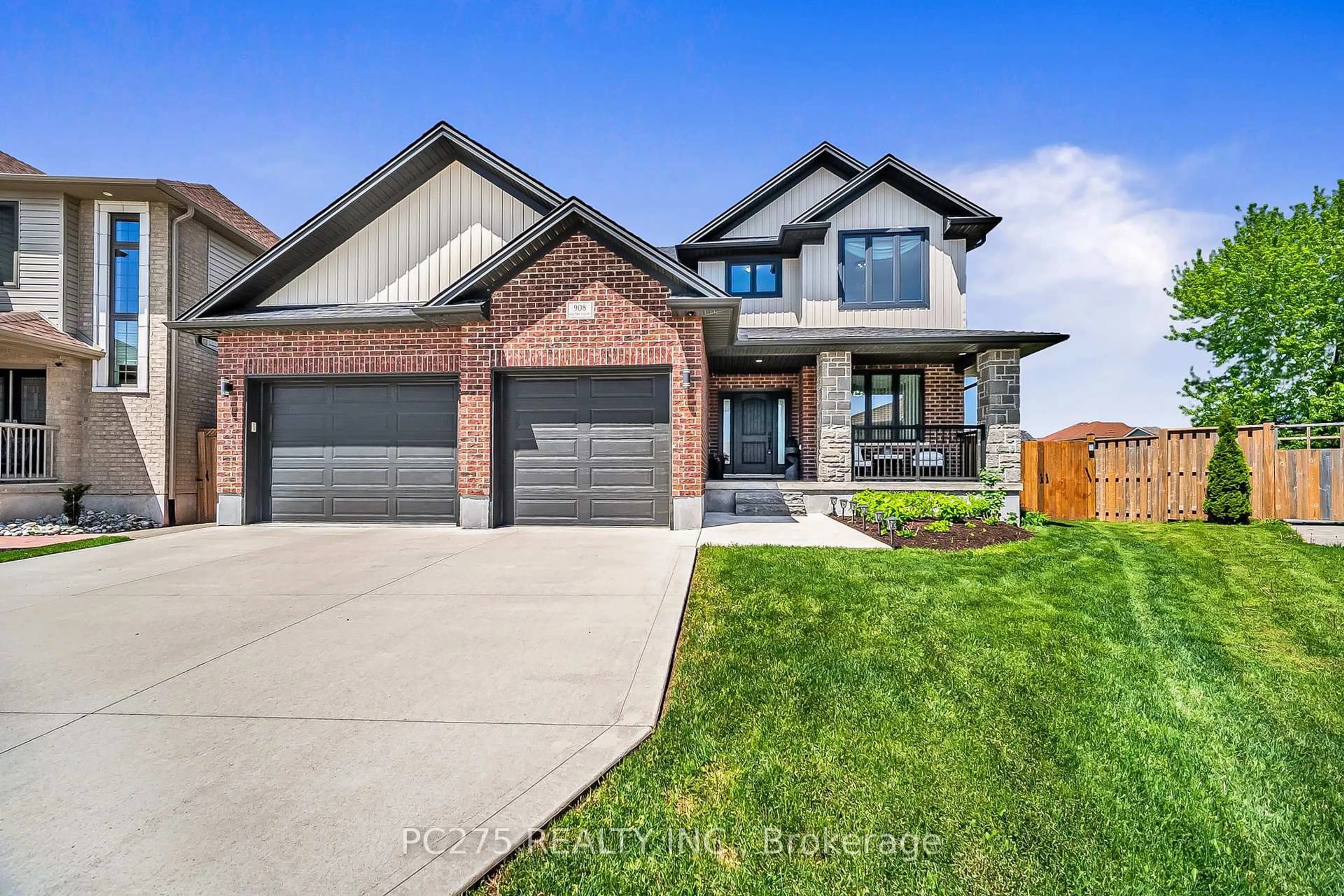 Home with brick exterior material, street for 908 Holtby Crt, London North Ontario N6G 0W9
