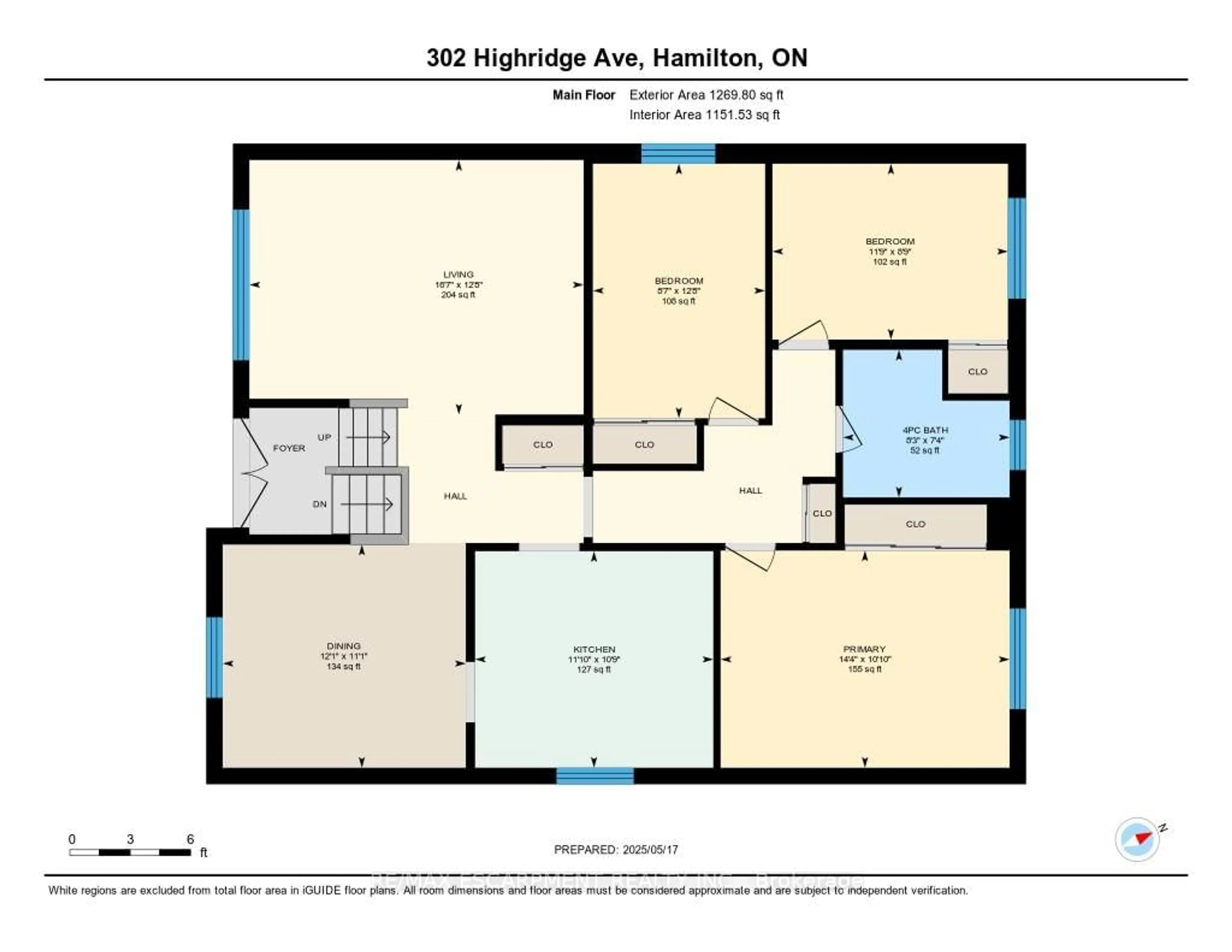 Floor plan for 302 Highridge Ave, Hamilton Ontario L8E 3W3