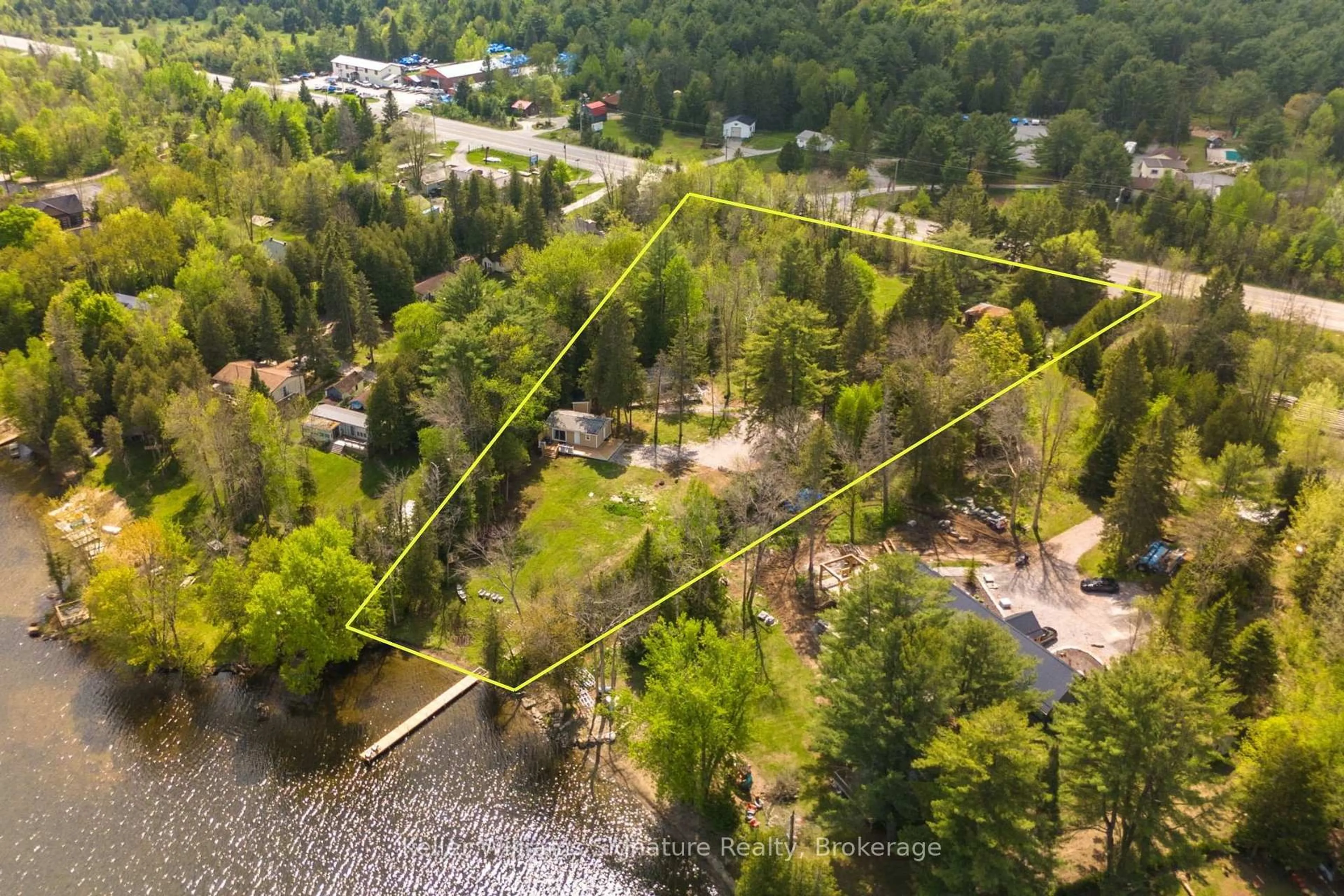 A pic from outside/outdoor area/front of a property/back of a property/a pic from drone, water/lake/river/ocean view for 7296 Hwy 35, Kawartha Lakes Ontario K0M 1K0