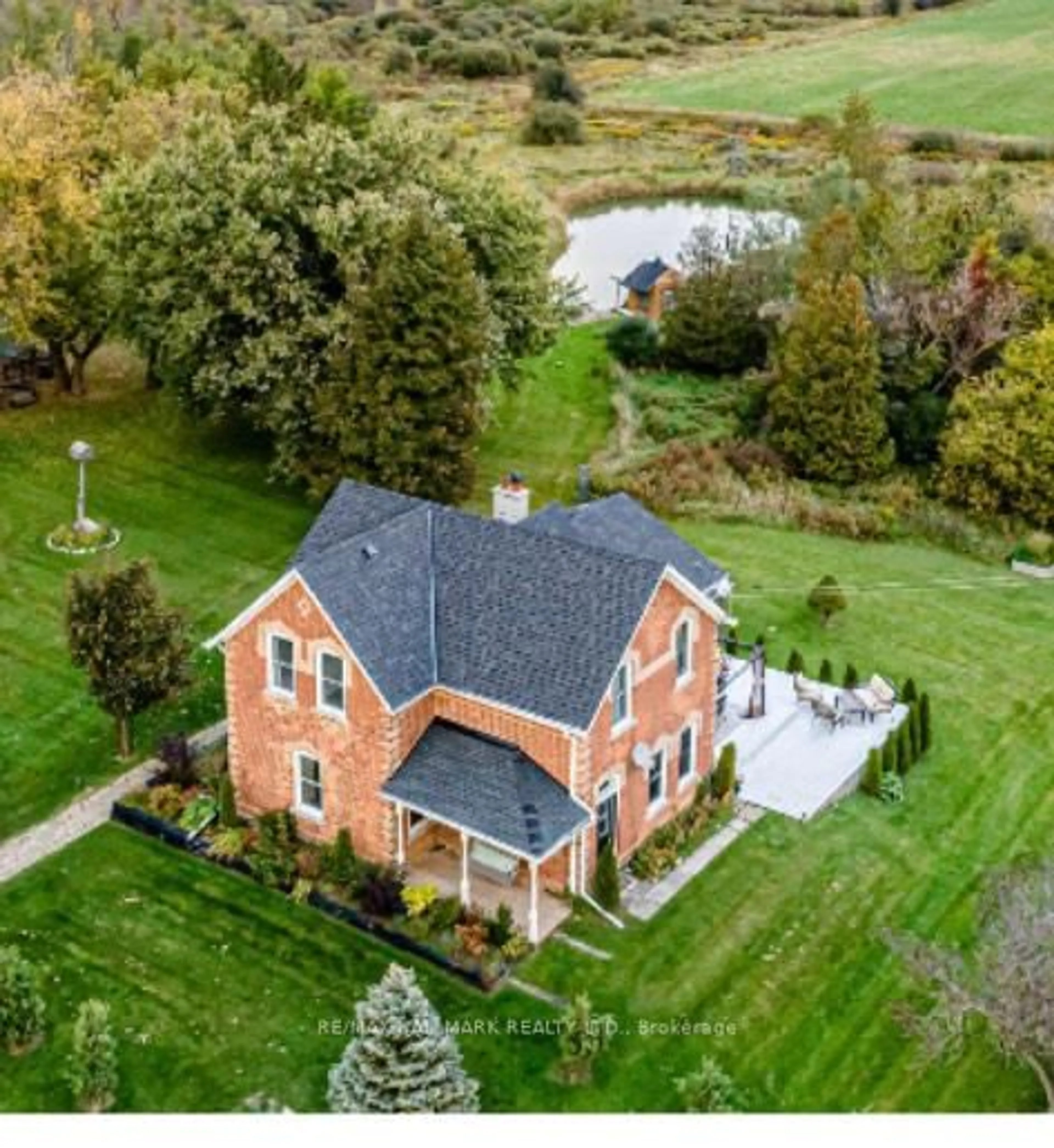 A pic from outside/outdoor area/front of a property/back of a property/a pic from drone, water/lake/river/ocean view for 473395 Dufferin County Road N/A, Amaranth Ontario L9W 0R3