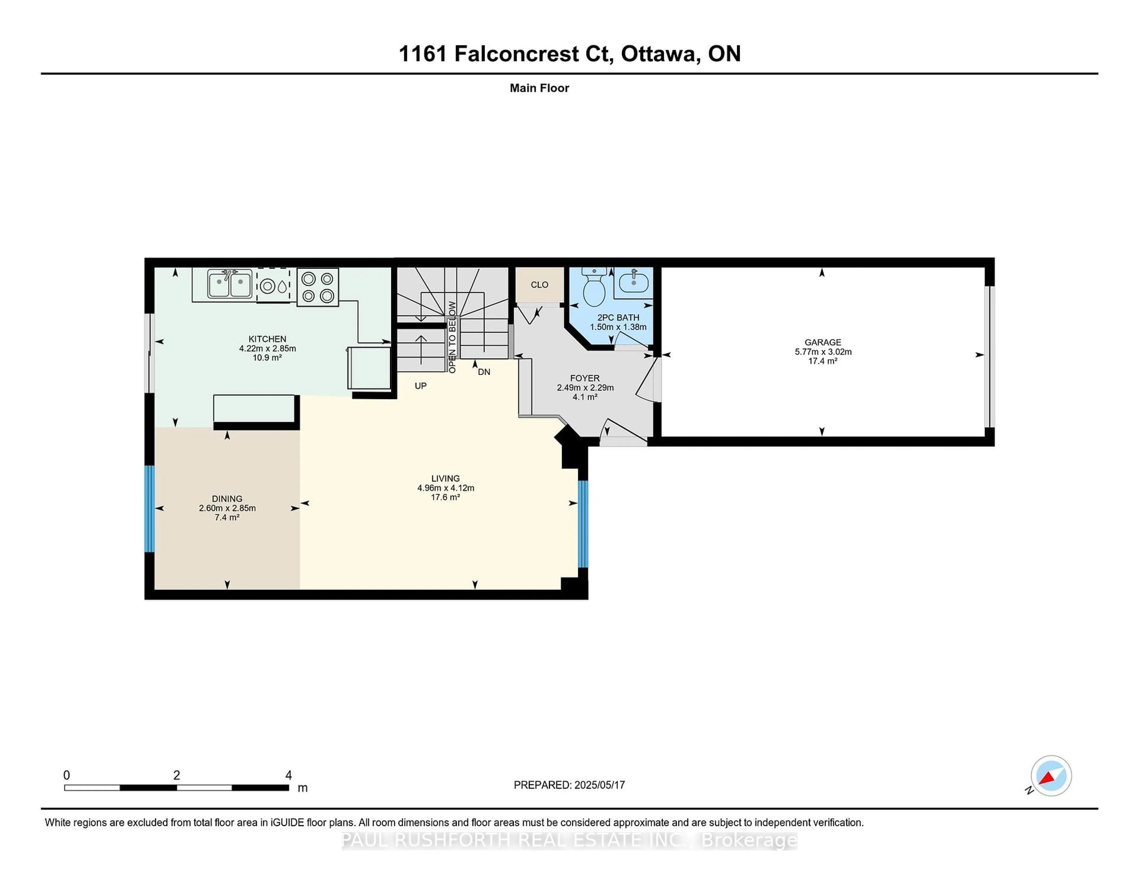 Floor plan for 1161 Falconcrest Crt, Orleans Ontario K4A 3Z4