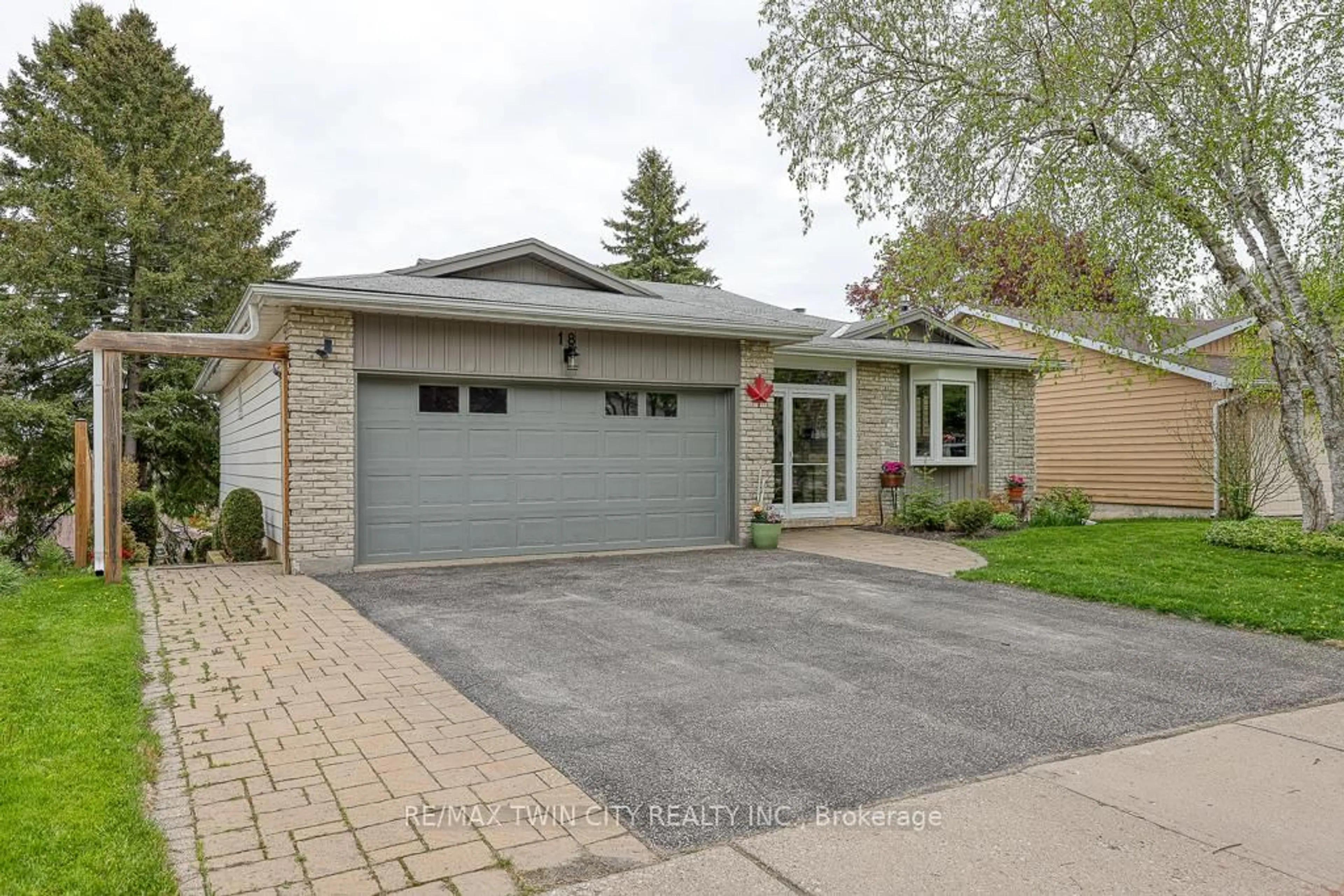 Home with brick exterior material, street for 18 Charnwood Crt, Kitchener Ontario N2N 1L3