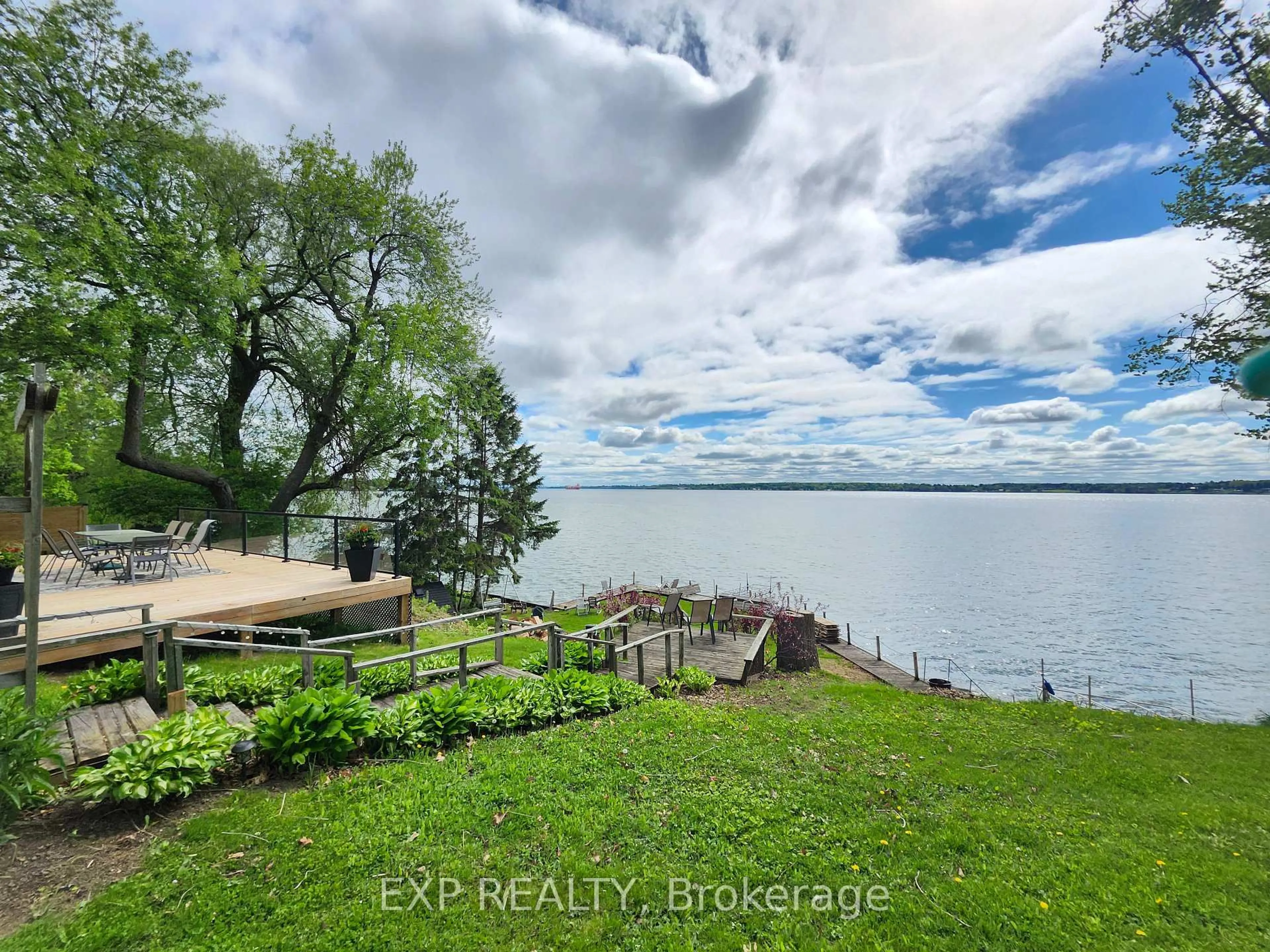 A pic from outside/outdoor area/front of a property/back of a property/a pic from drone, water/lake/river/ocean view for 1433 County Rd 2 Rd, Augusta Ontario K0E 1T0