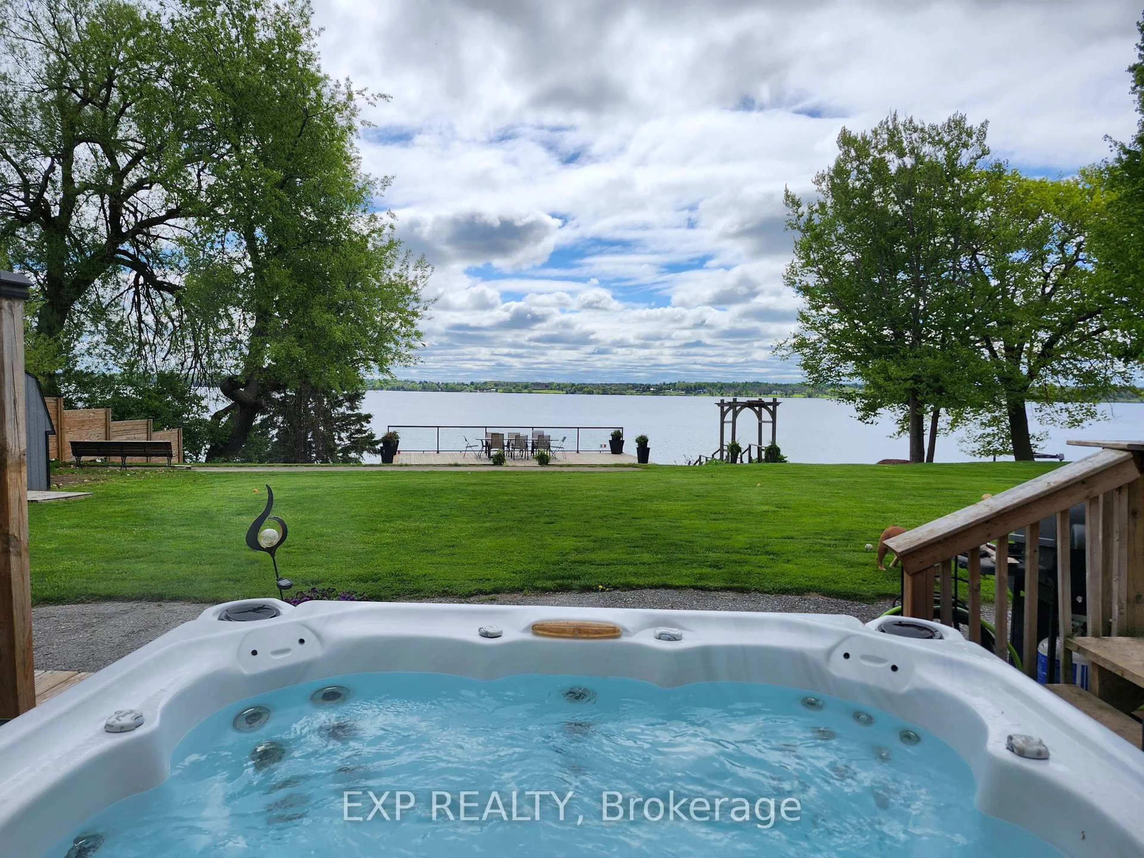 A pic from outside/outdoor area/front of a property/back of a property/a pic from drone, water/lake/river/ocean view for 1433 County Rd 2 Rd, Augusta Ontario K0E 1T0