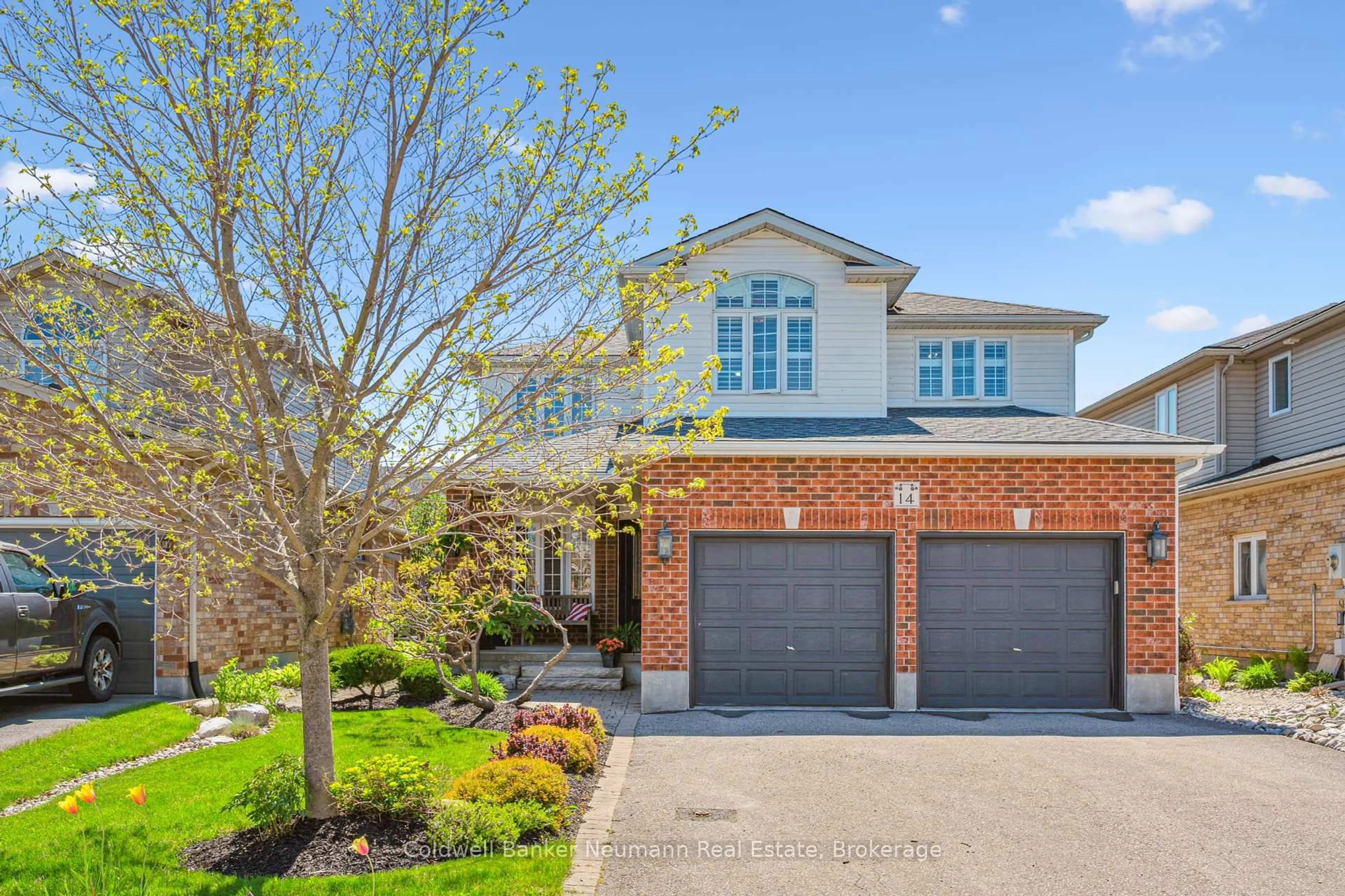 Home with brick exterior material, street for 14 Coutts Crt, Guelph Ontario N1L 1S9
