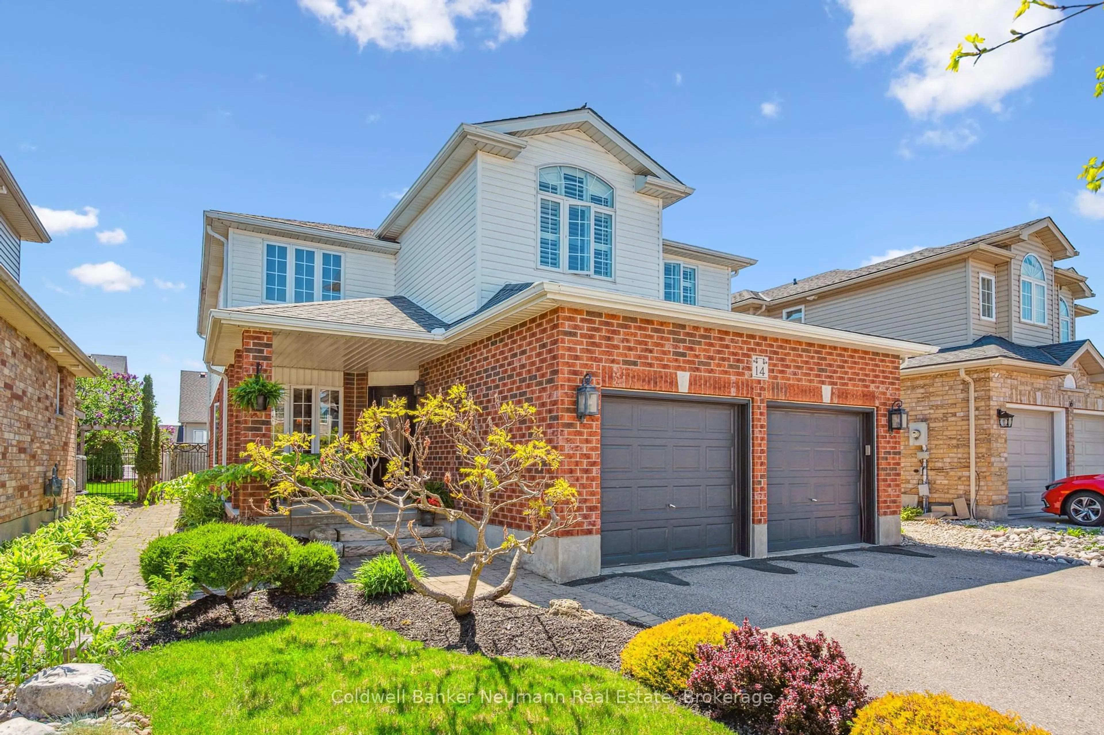 Home with brick exterior material, street for 14 Coutts Crt, Guelph Ontario N1L 1S9
