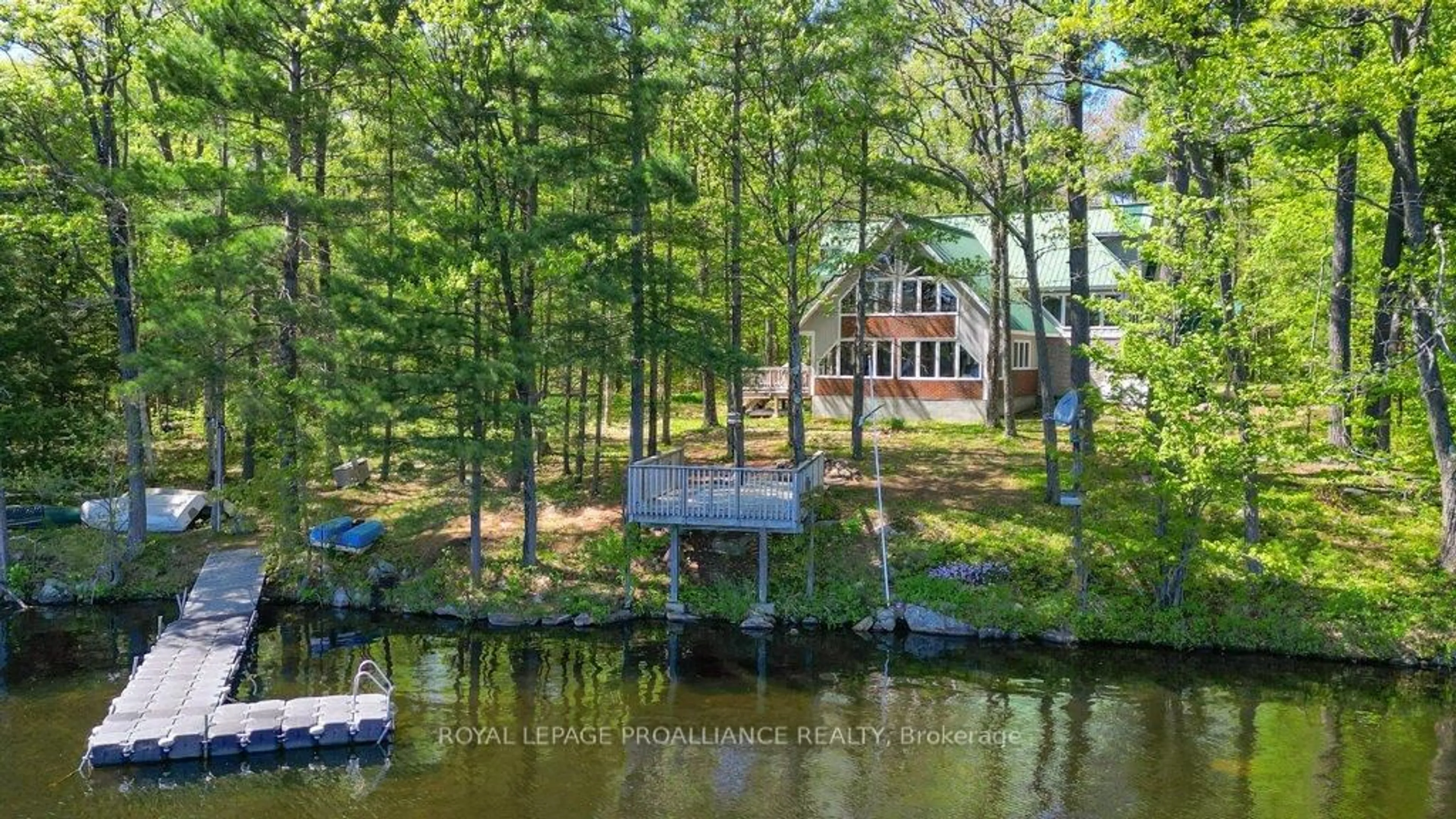A pic from outside/outdoor area/front of a property/back of a property/a pic from drone, water/lake/river/ocean view for 276 Sheldrake Lake Rd, Addington Highlands Ontario K0H 2G0