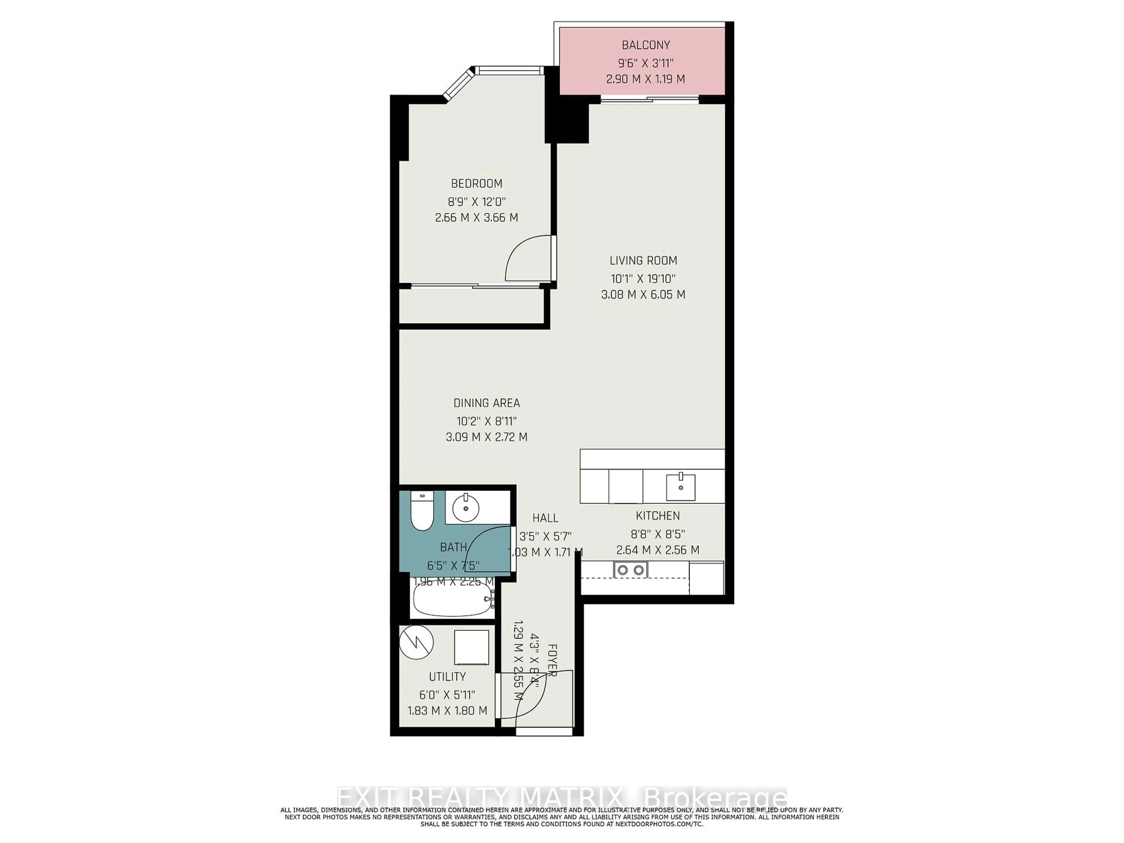 Floor plan for 138 Somerset St #1008, Ottawa Ontario K2P 0A3