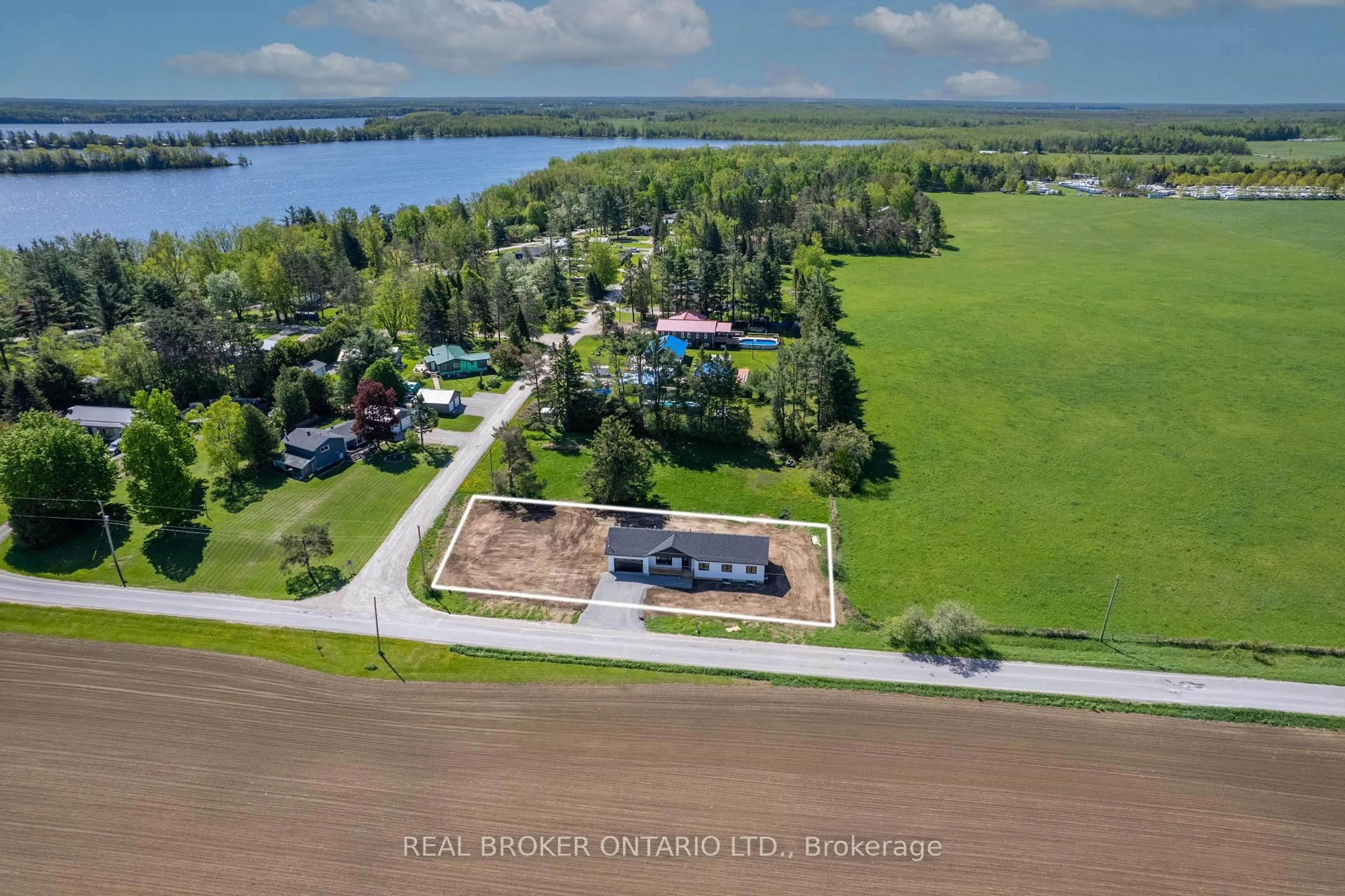 A pic from outside/outdoor area/front of a property/back of a property/a pic from drone, water/lake/river/ocean view for 0 Fulsom Cres, Kawartha Lakes Ontario L3V 0H5
