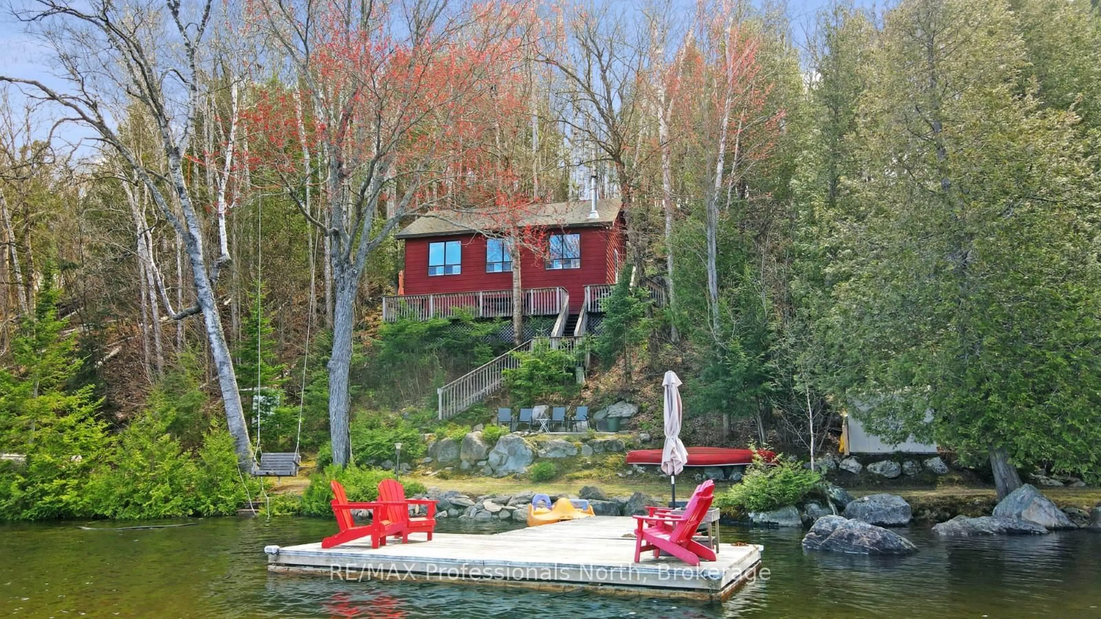 Patio, water/lake/river/ocean view for 1017 Dunn Rd, Dysart et al Ontario K0M 1S0