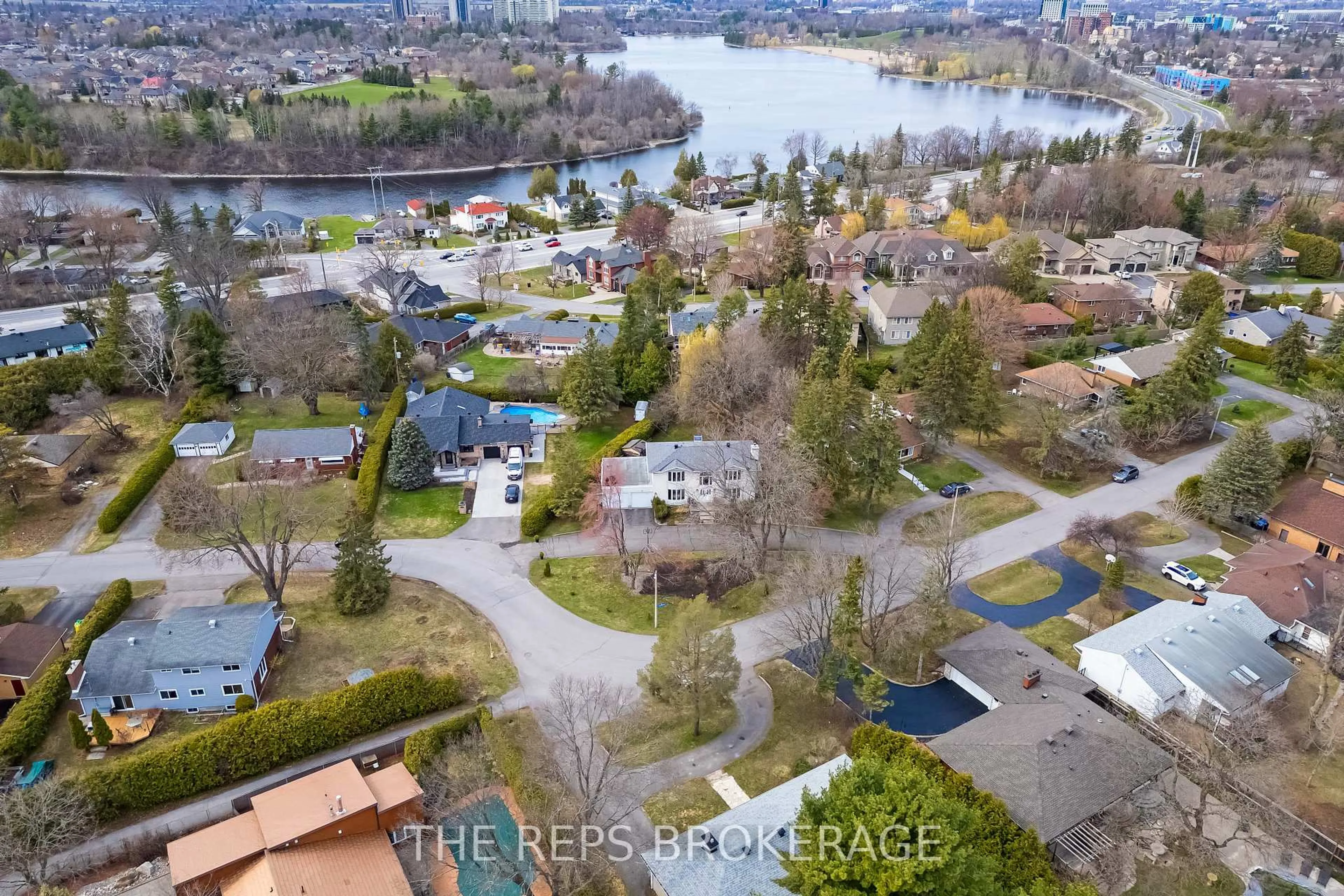 A pic from outside/outdoor area/front of a property/back of a property/a pic from drone, water/lake/river/ocean view for 3062 Upper Otterson Pl, Ottawa Ontario K1V 7B6