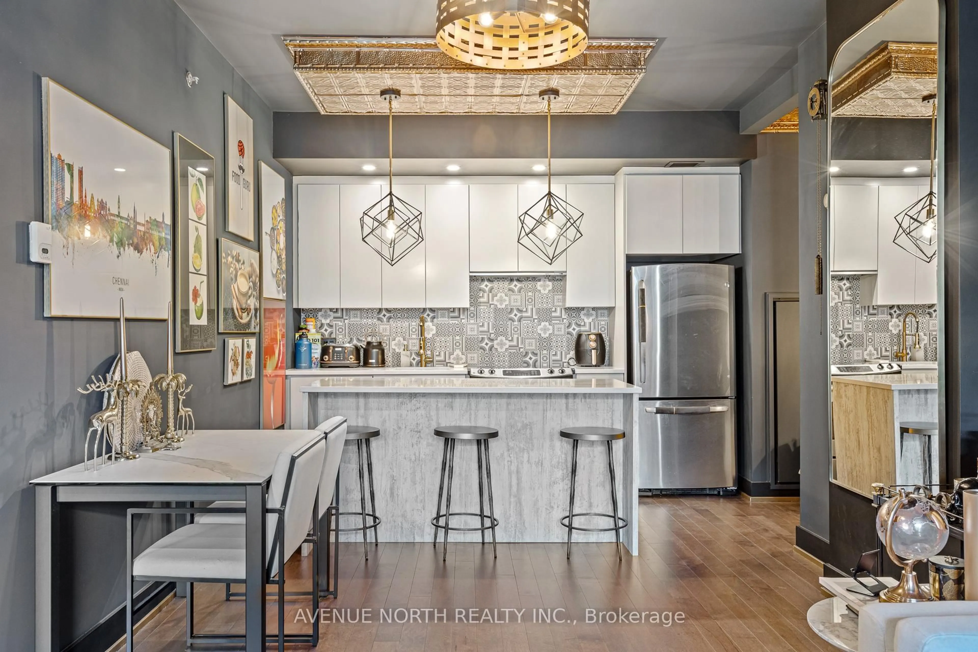 Contemporary kitchen, ceramic/tile floor for 108 Richmond Rd #407, Ottawa Ontario K1Z 0B2